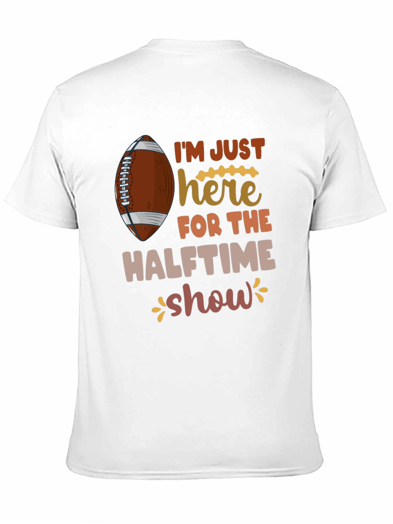 Black Halftime Show Football T-Shirt view 11