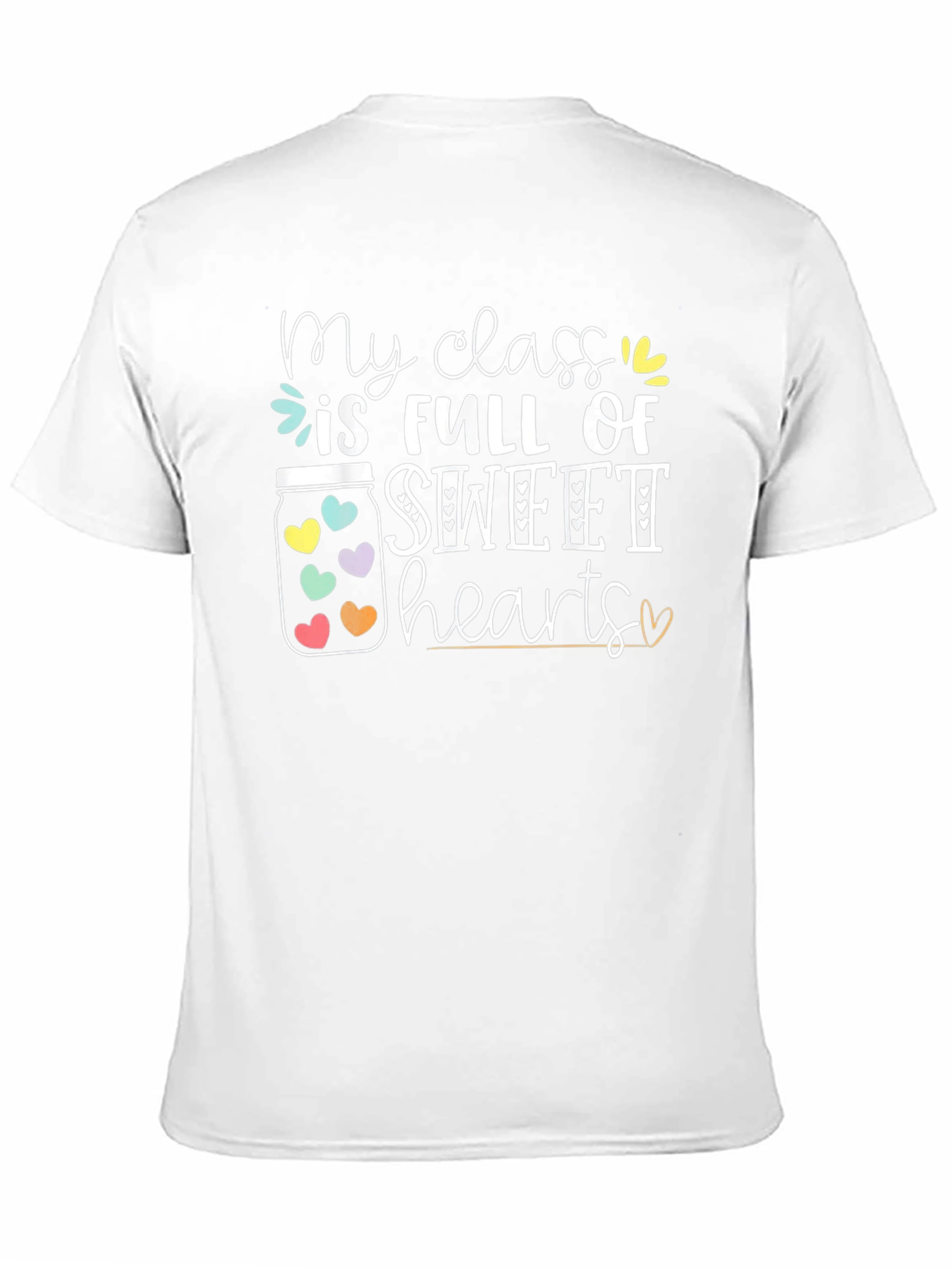 Black Sweet Hearts Teacher T-Shirt view 11