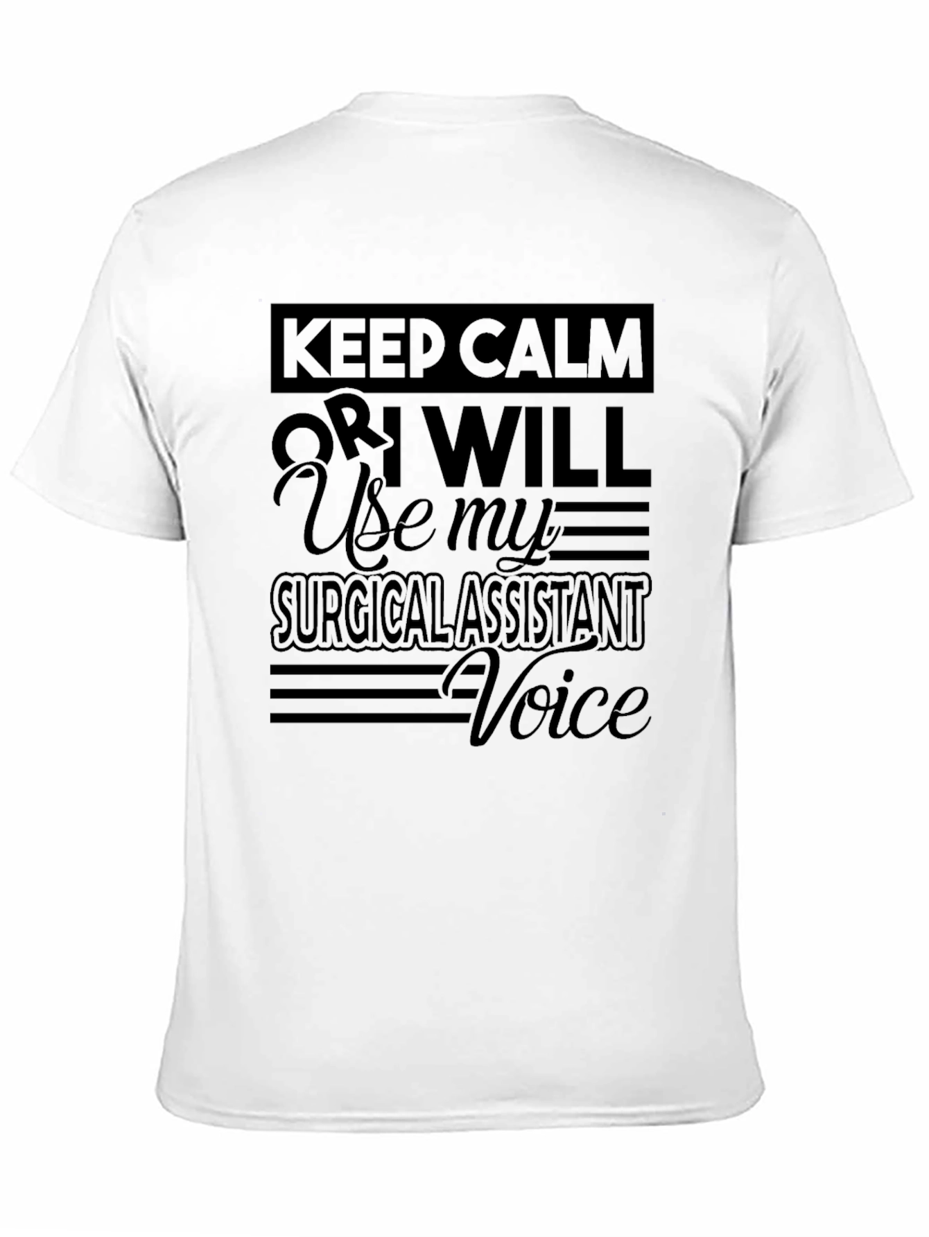 Black Surgical Assistant Voice Funny Graphic Tee view 11
