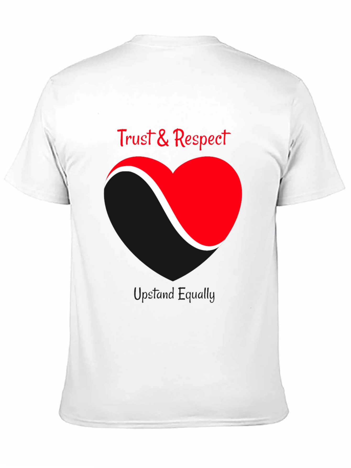 Black Trust & Respect Heart Graphic T-Shirt view 11