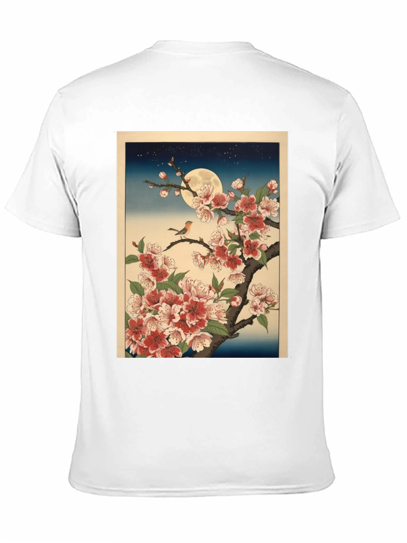 Black Cherry Blossom Moon T-Shirt view 11