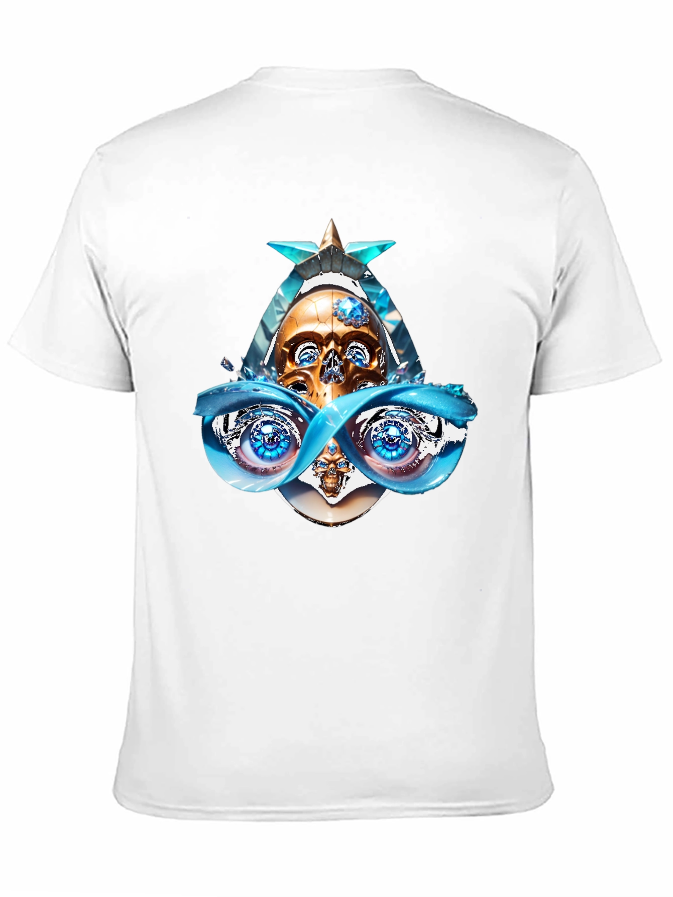 Black Skull Eyes Graphic Tee - Unique Design view 11