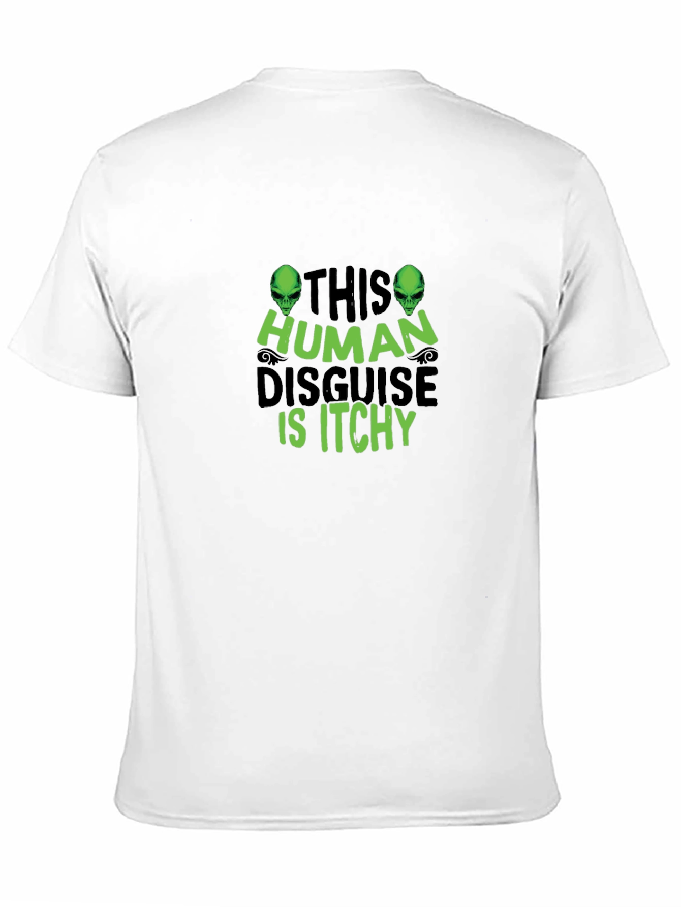 Black This Human Disguise is Itchy Alien Graphic Tee view 11