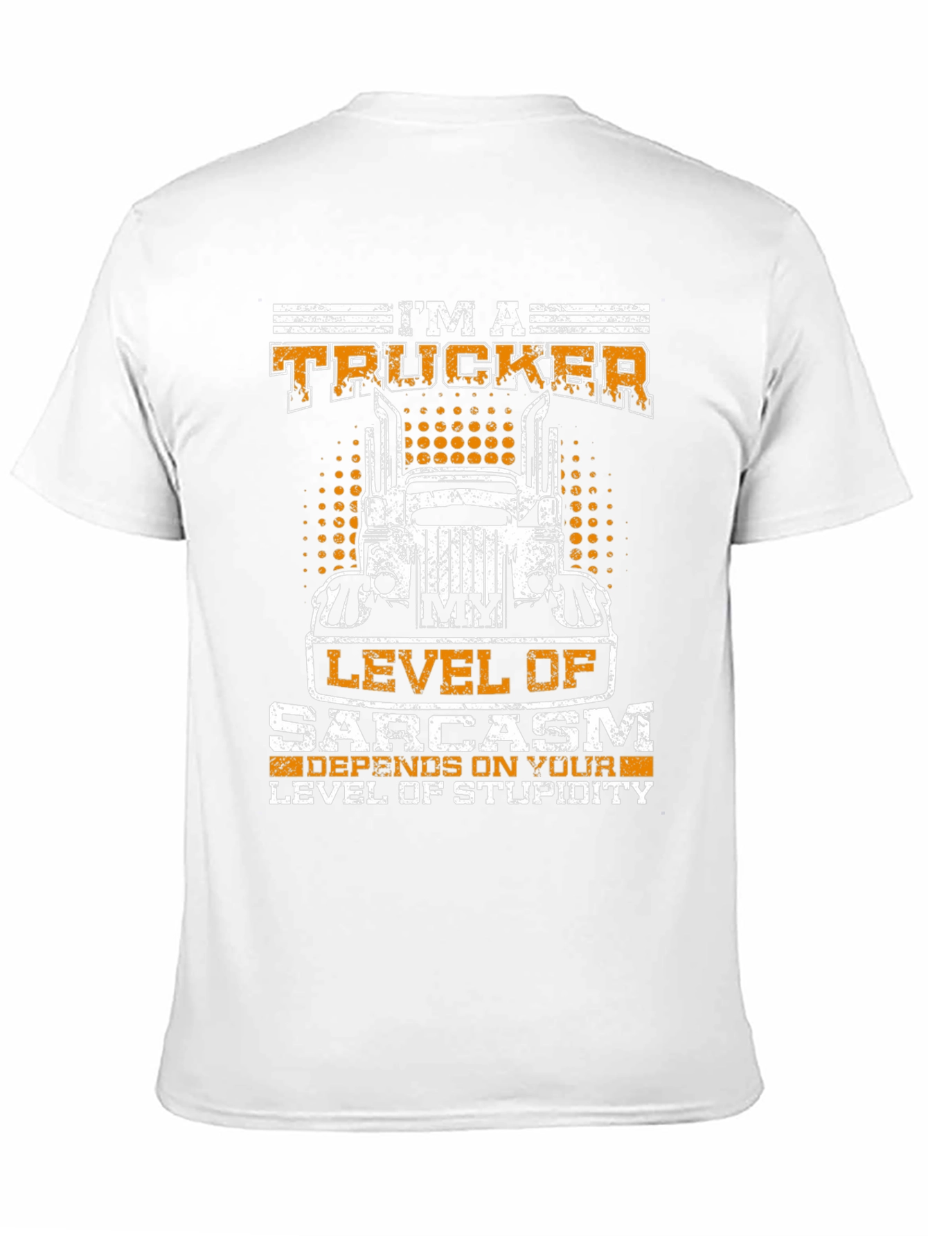 Black I'm A Trucker Sarcasm Level Graphic Tee view 11