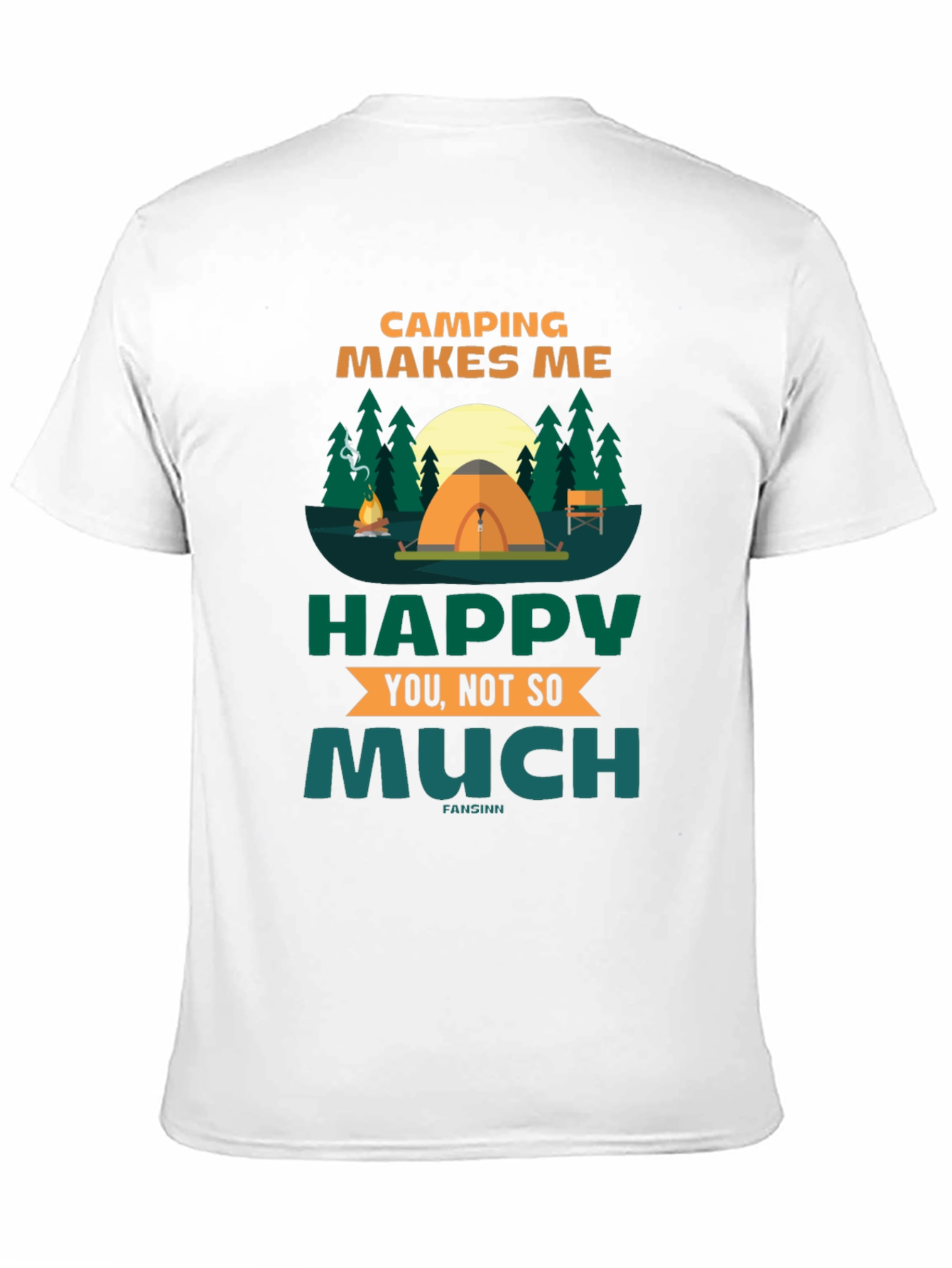 Black Camping Makes Me Happy Graphic Tee view 11