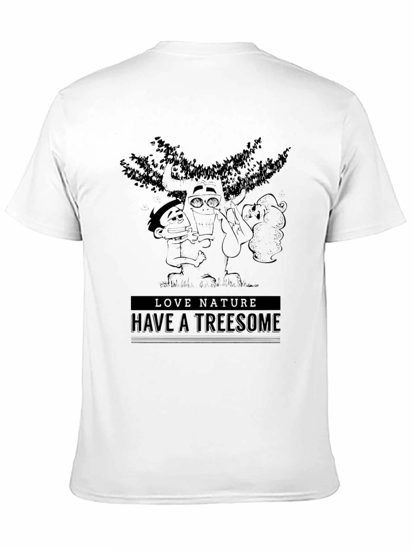 Black Love Nature T-Shirt: Funny Treesome Tee view 11