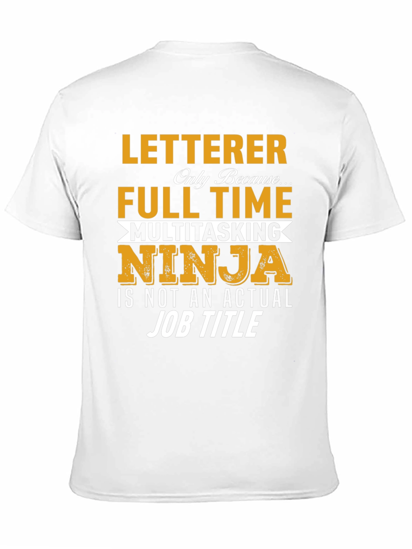Black Letterer Ninja T-Shirt - Funny Job Title Tee view 11