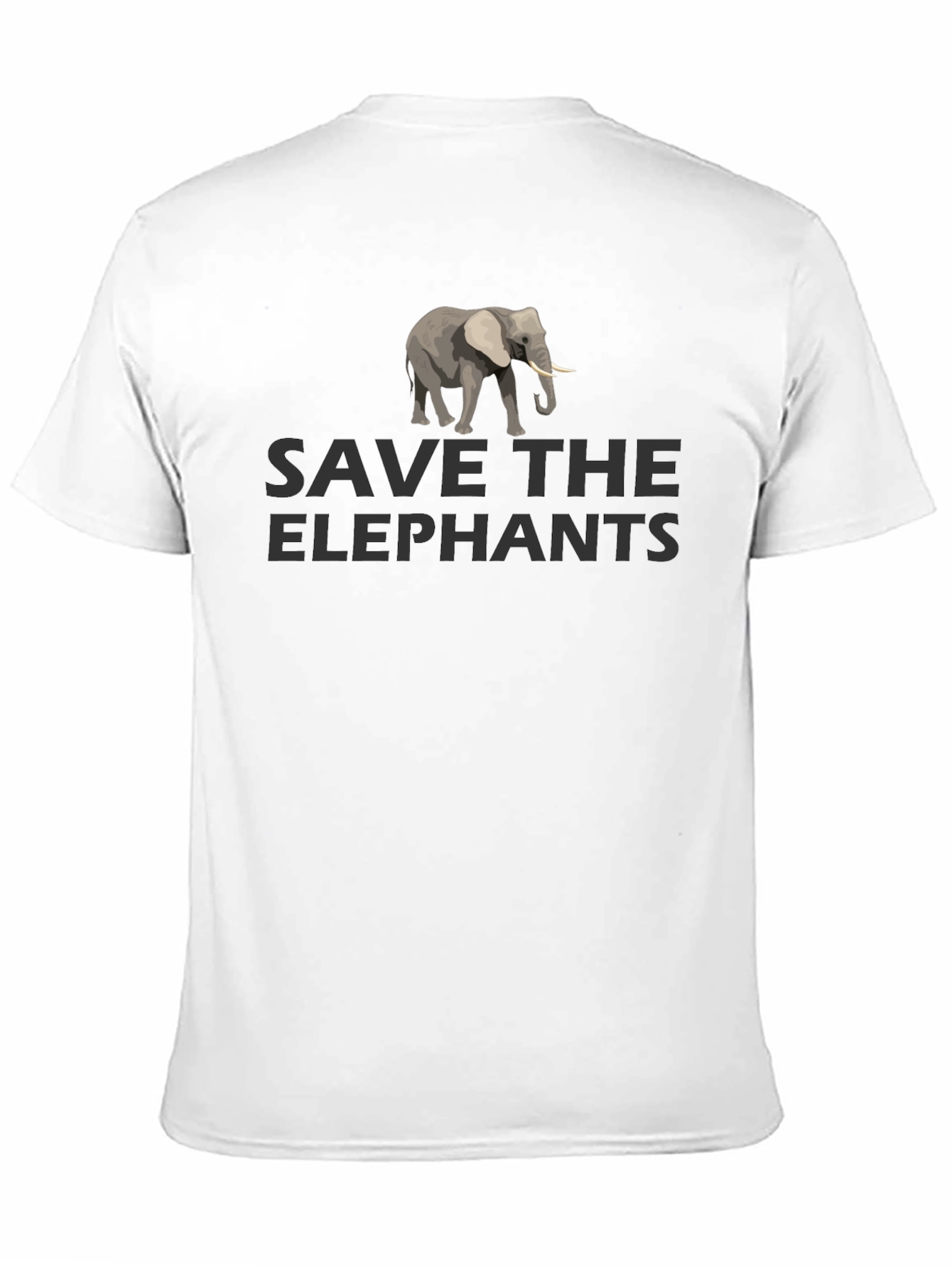 Black Save the Elephants Graphic Tee - Black view 11