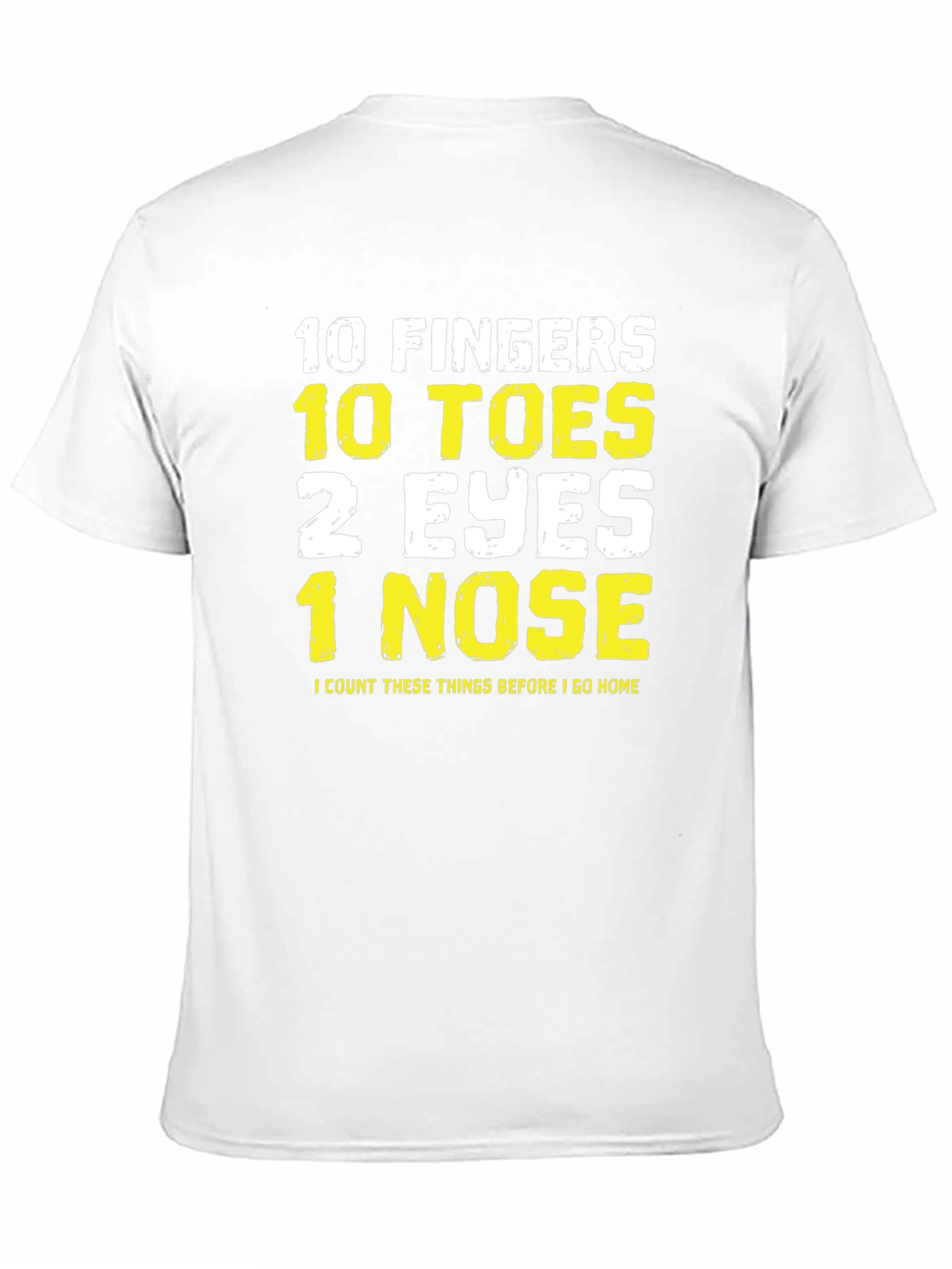 Black Funny 10 Fingers Toes Eyes Nose T-Shirt view 11