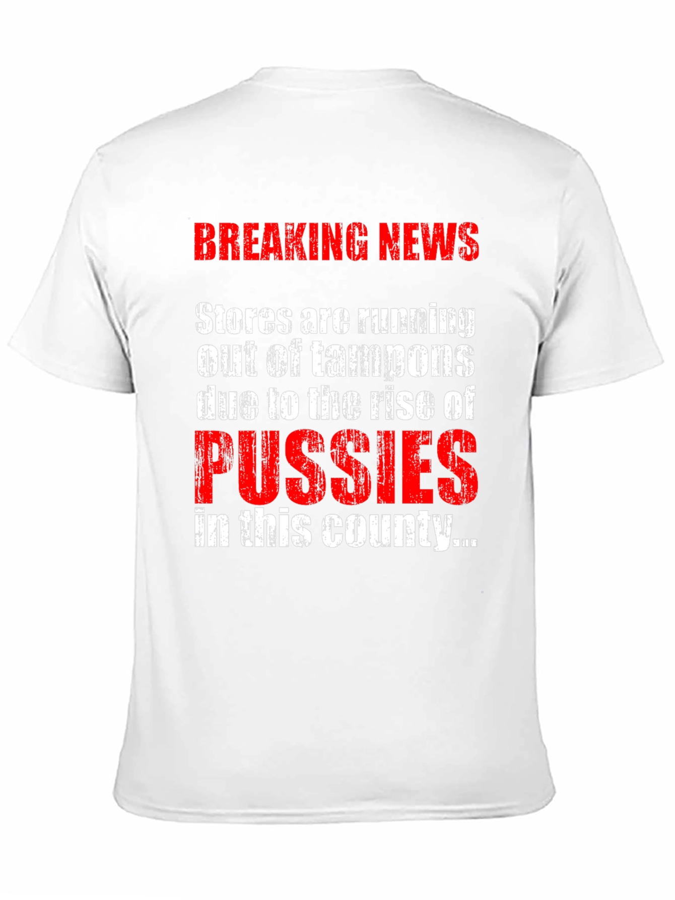 Black Breaking News Pussies T-Shirt  view 11