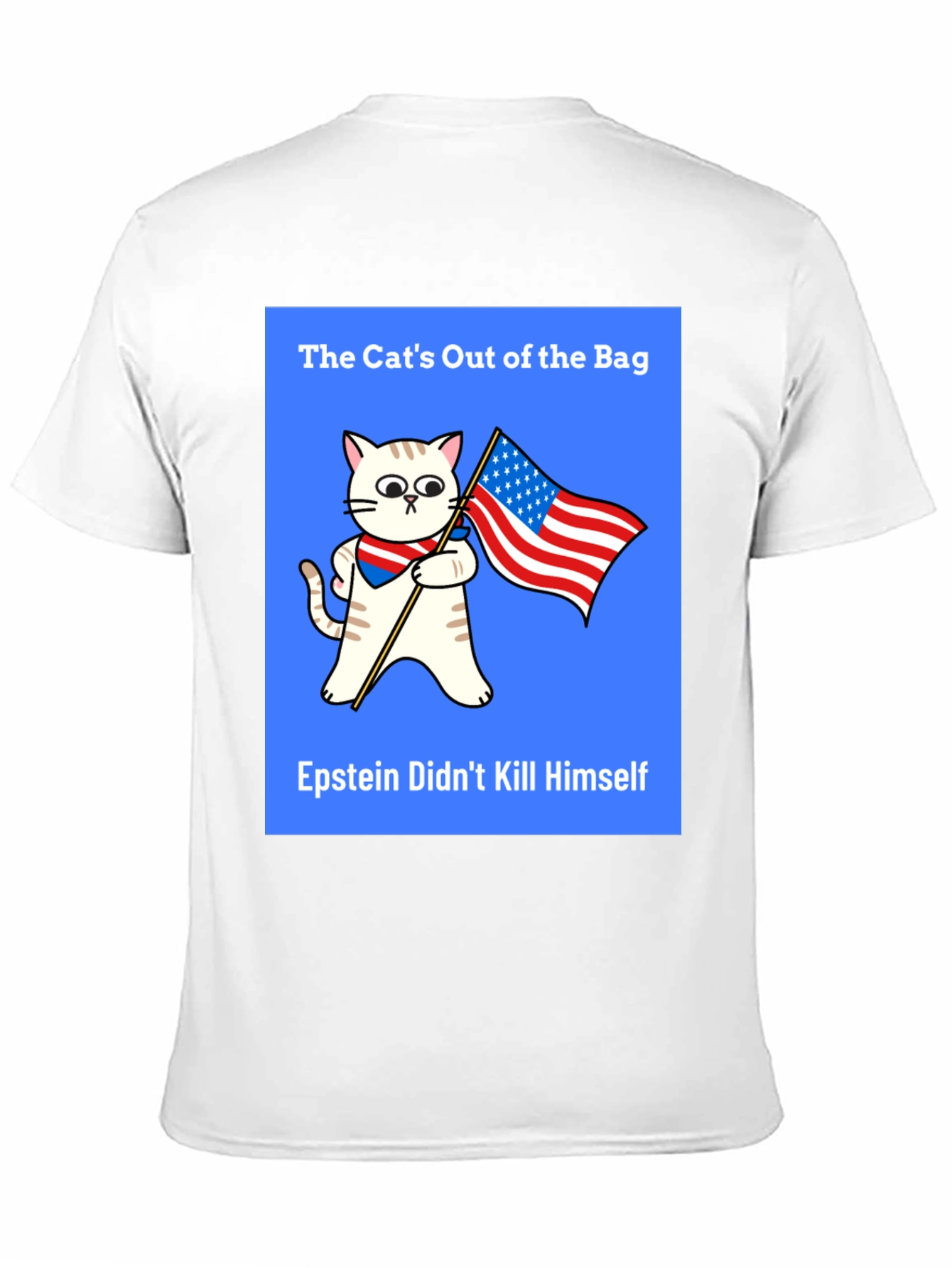 Black The Cat's Out of the Bag T-Shirt view 11