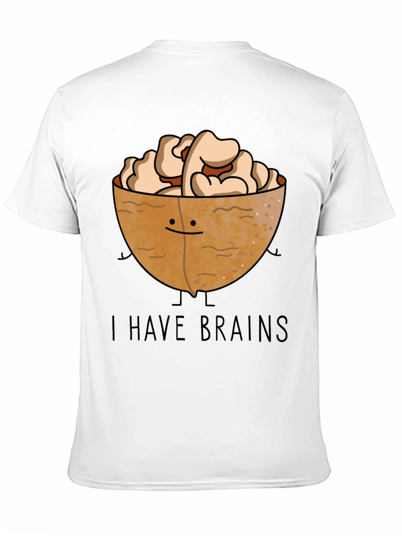 Black I Have Brains Walnut Graphic T-Shirt view 11