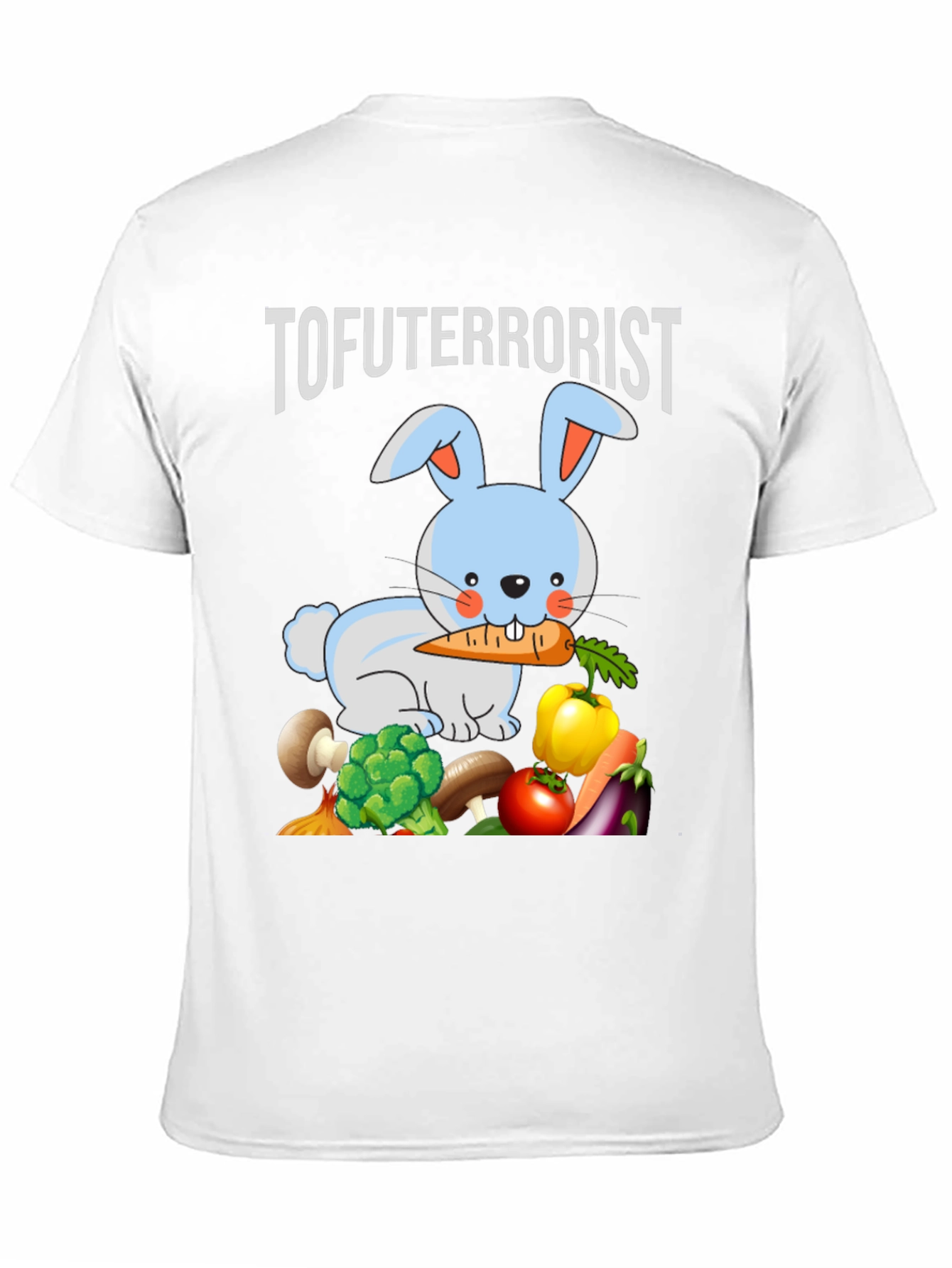 Black Tofuterrorist Vegan Bunny T-Shirt view 11