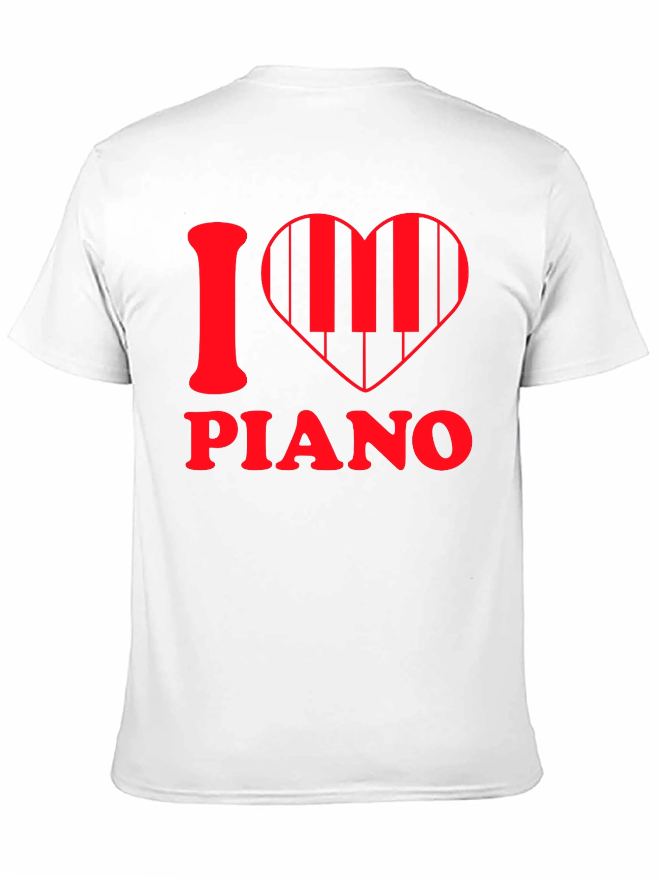 Black I Heart Piano Graphic Tee - Music Lover's T-Shirt view 11