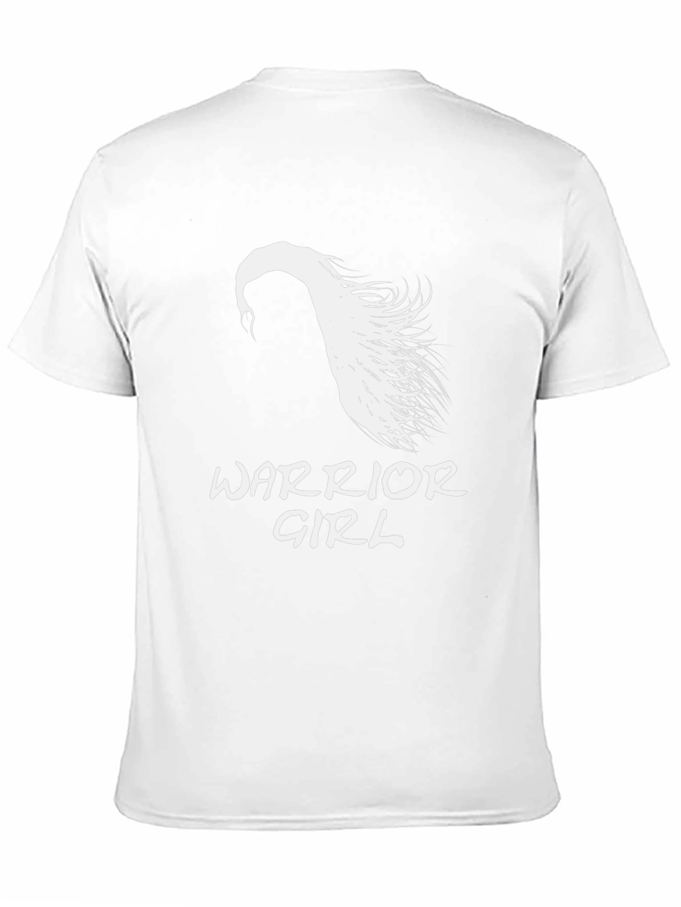 Black Warrior Girl Graphic T-Shirt - Black Cotton Tee view 11