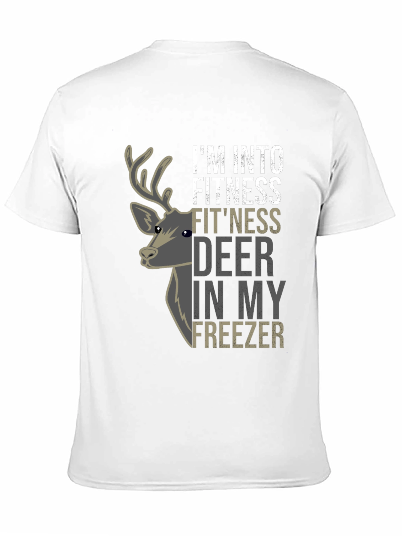 Black I'm Into Fitness Fit'ness Deer In My Freezer T-Shirt view 11