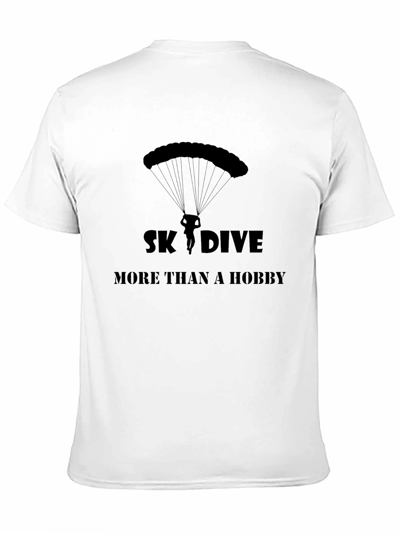 Black Sky Dive Hobby Tee - Black Graphic Print T-Shirt view 11