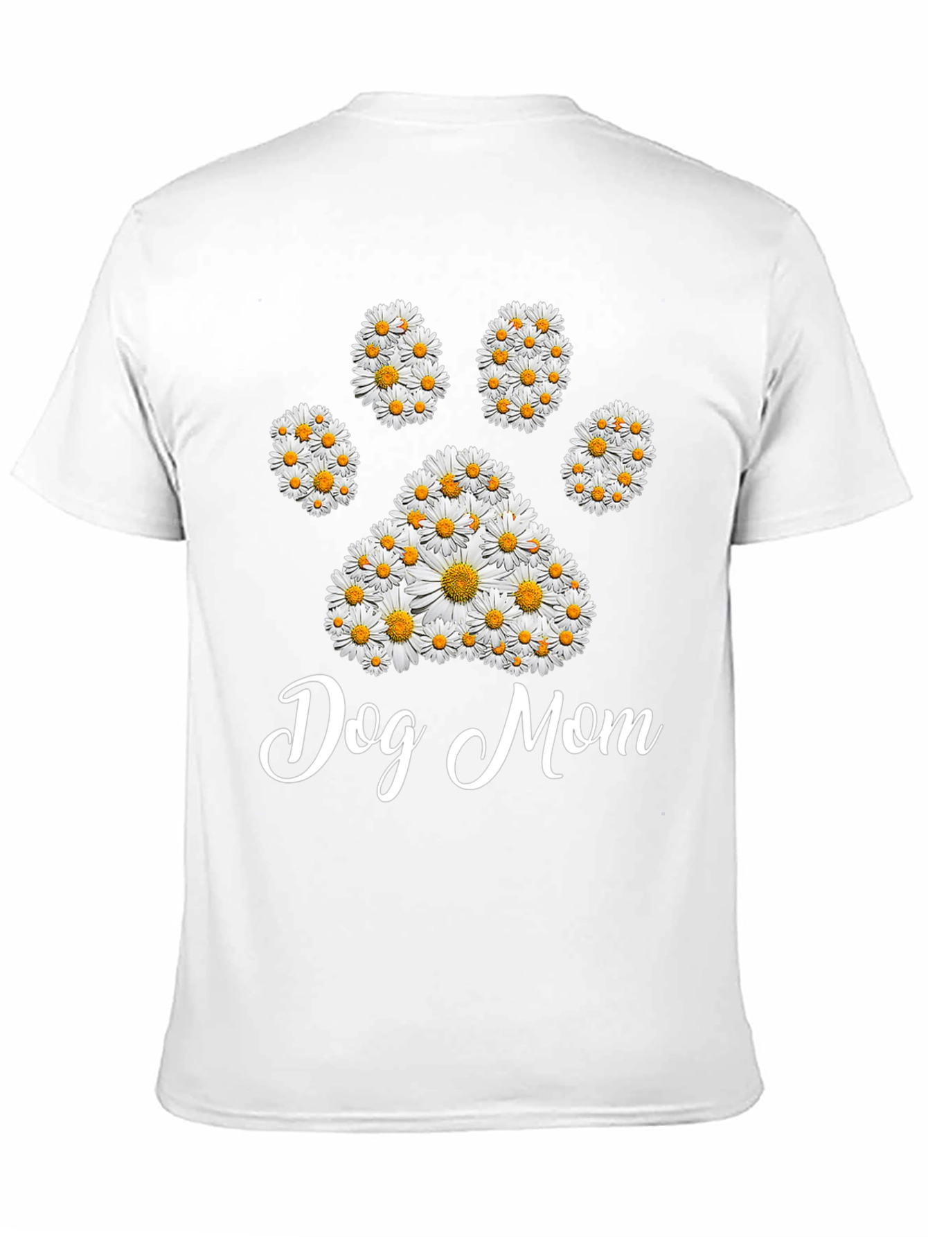 Black Dog Mom Daisy Paw Print T-Shirt view 11