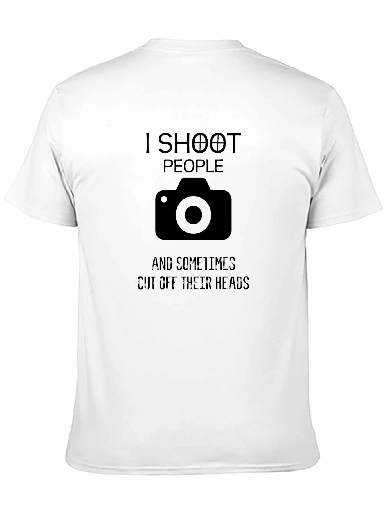 Black I Shoot People Camera Graphic T-Shirt view 11