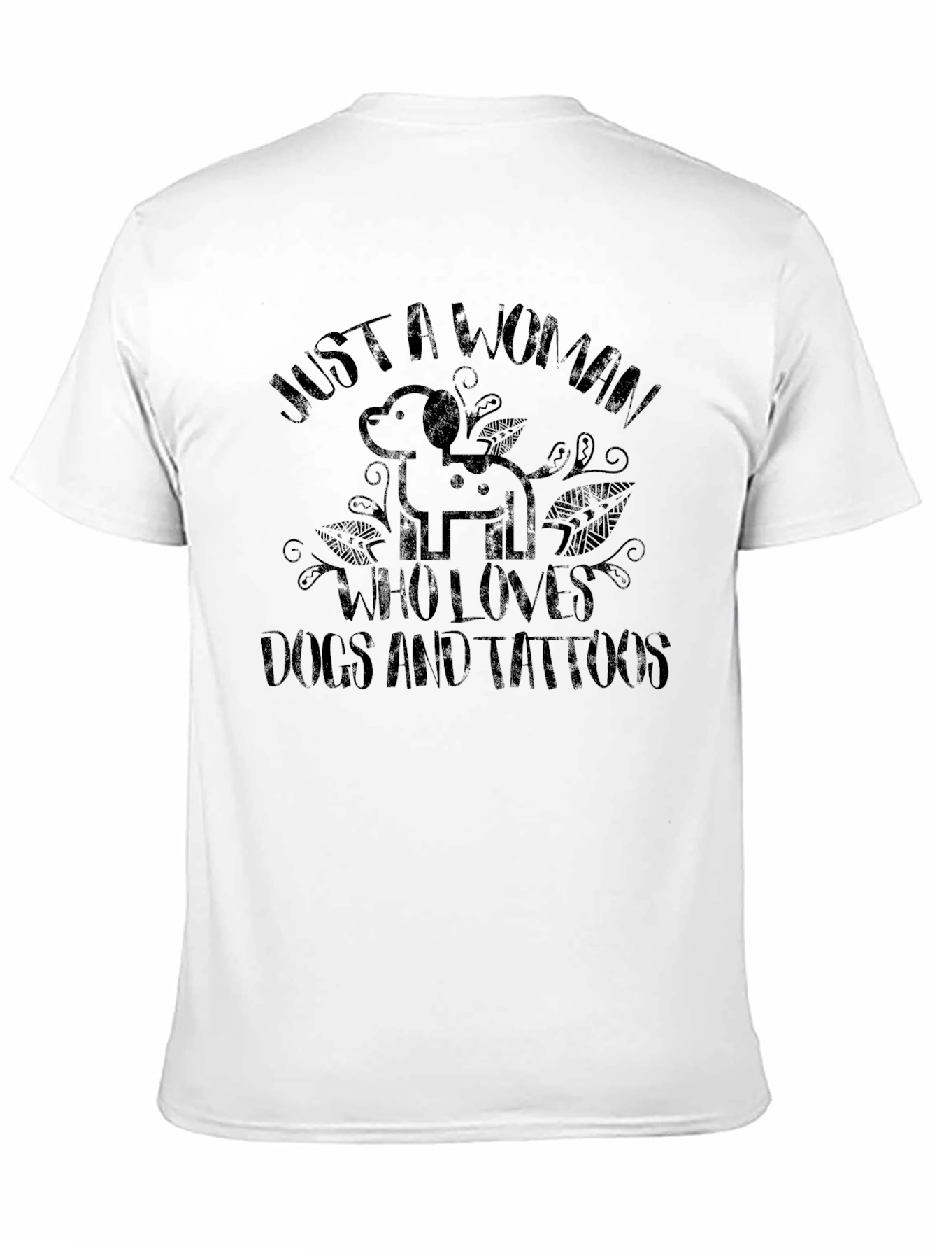 Black Woman's Dog and Tattoo Lover T-Shirt view 11