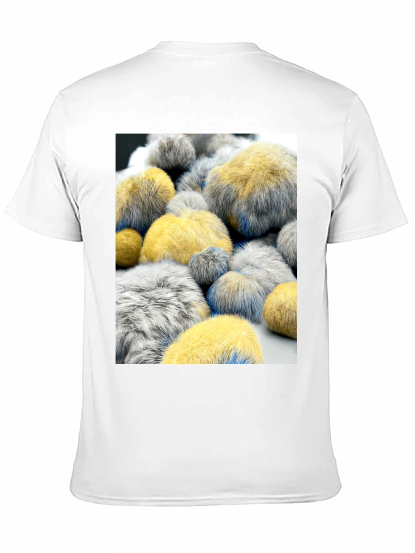Black Abstract Fluffy Ball Pattern Tee view 11