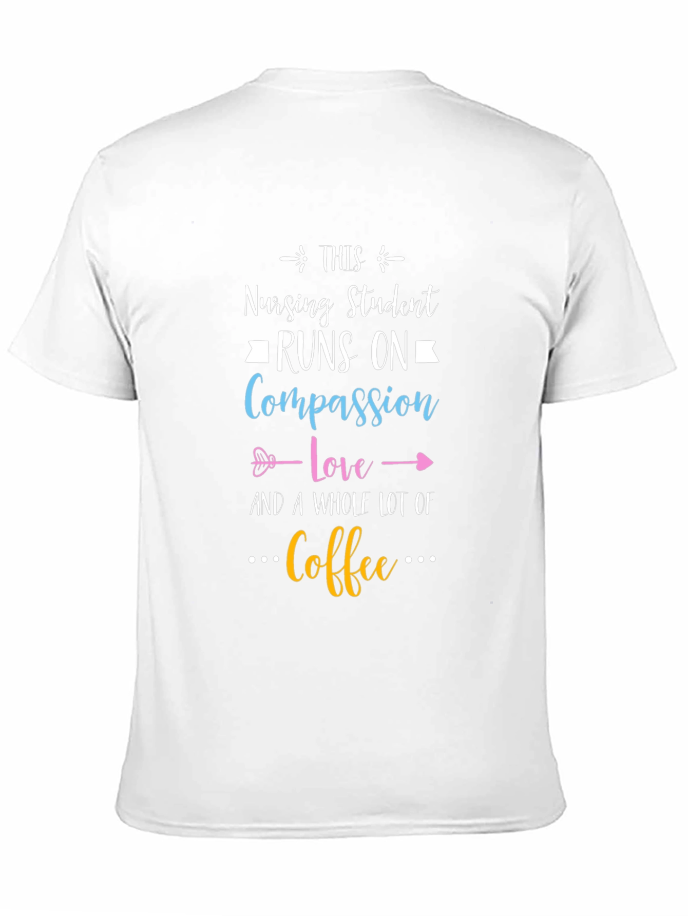 Black Nursing Student Compassion Coffee T-Shirt view 11