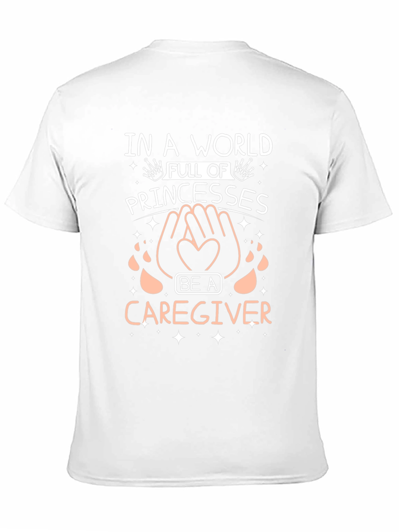 Black Caregiver T-Shirt - Be a Caregiver in a World of Princesses view 11