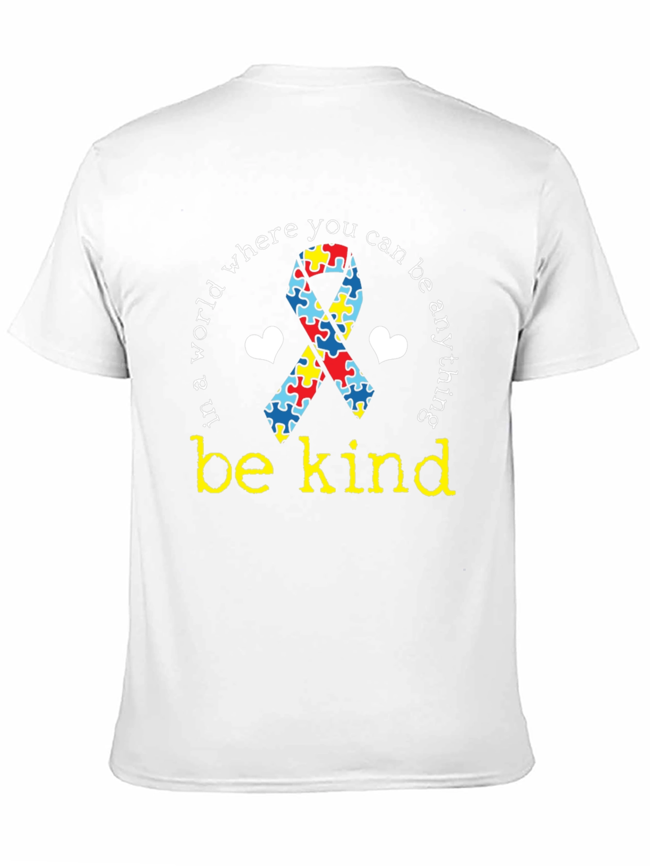 Black Autism Awareness T-Shirt: Be Kind Tee view 11