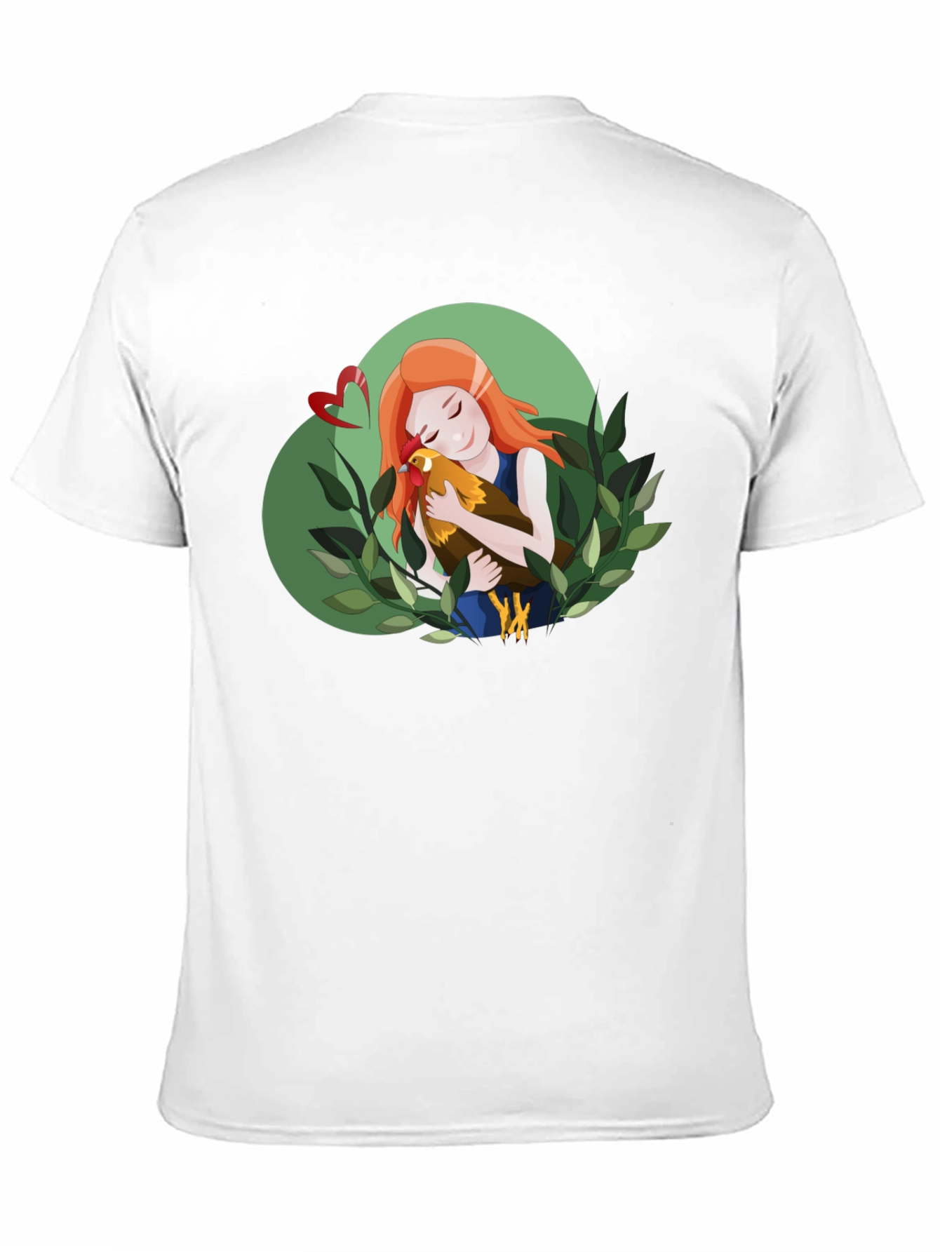 Black Girl Hugging Chicken T-Shirt - Cute Graphic Tee view 11