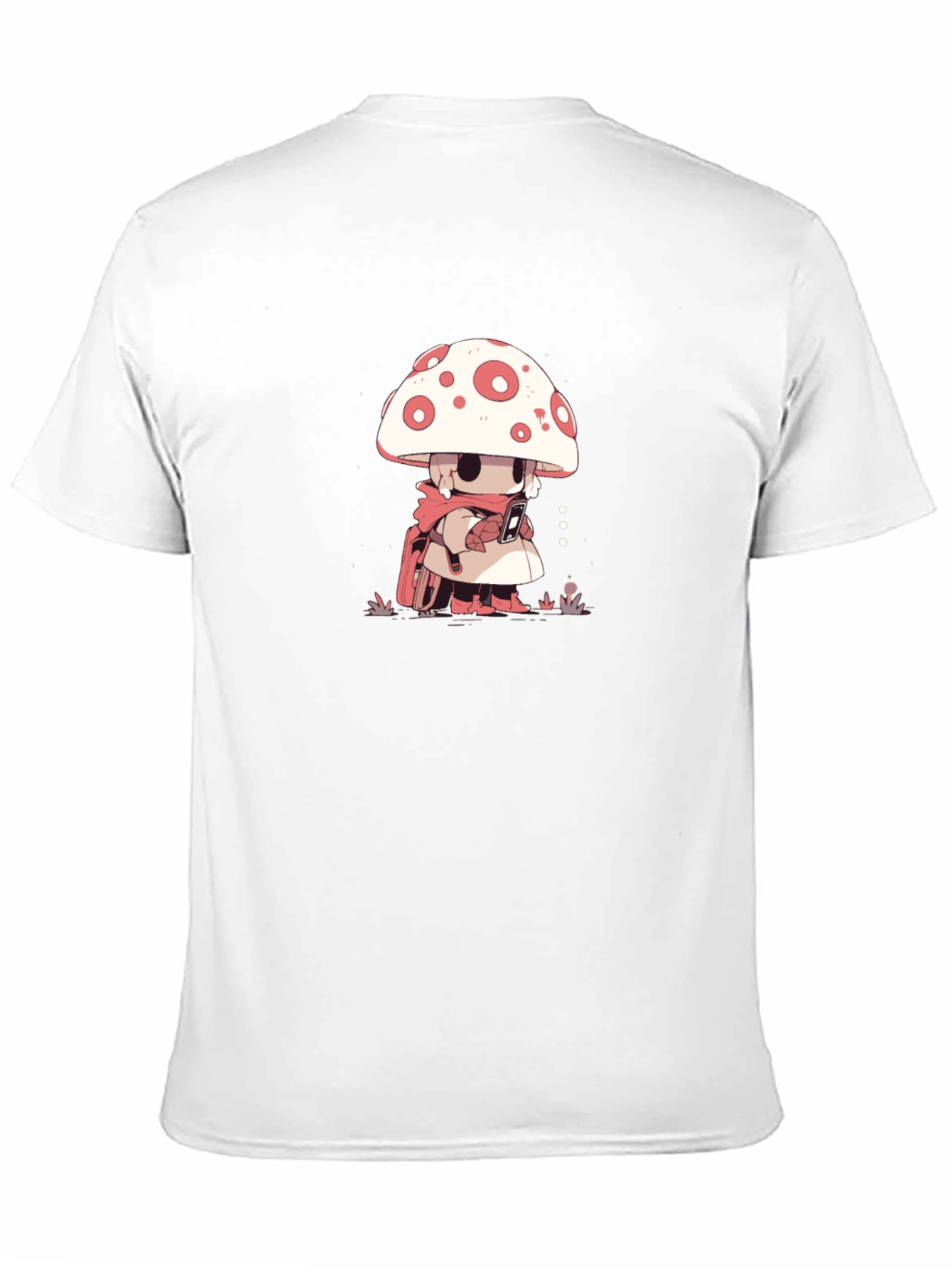 Black Mushroom Character Black T-Shirt view 11