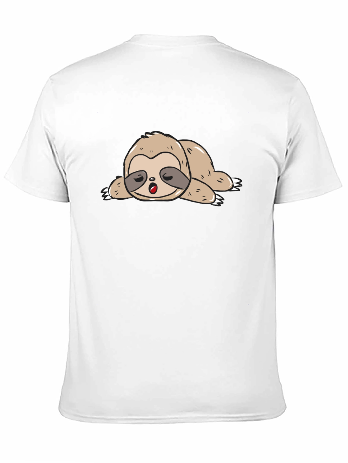Black Lazy Sloth Graphic T-Shirt - Relaxed Fit view 11