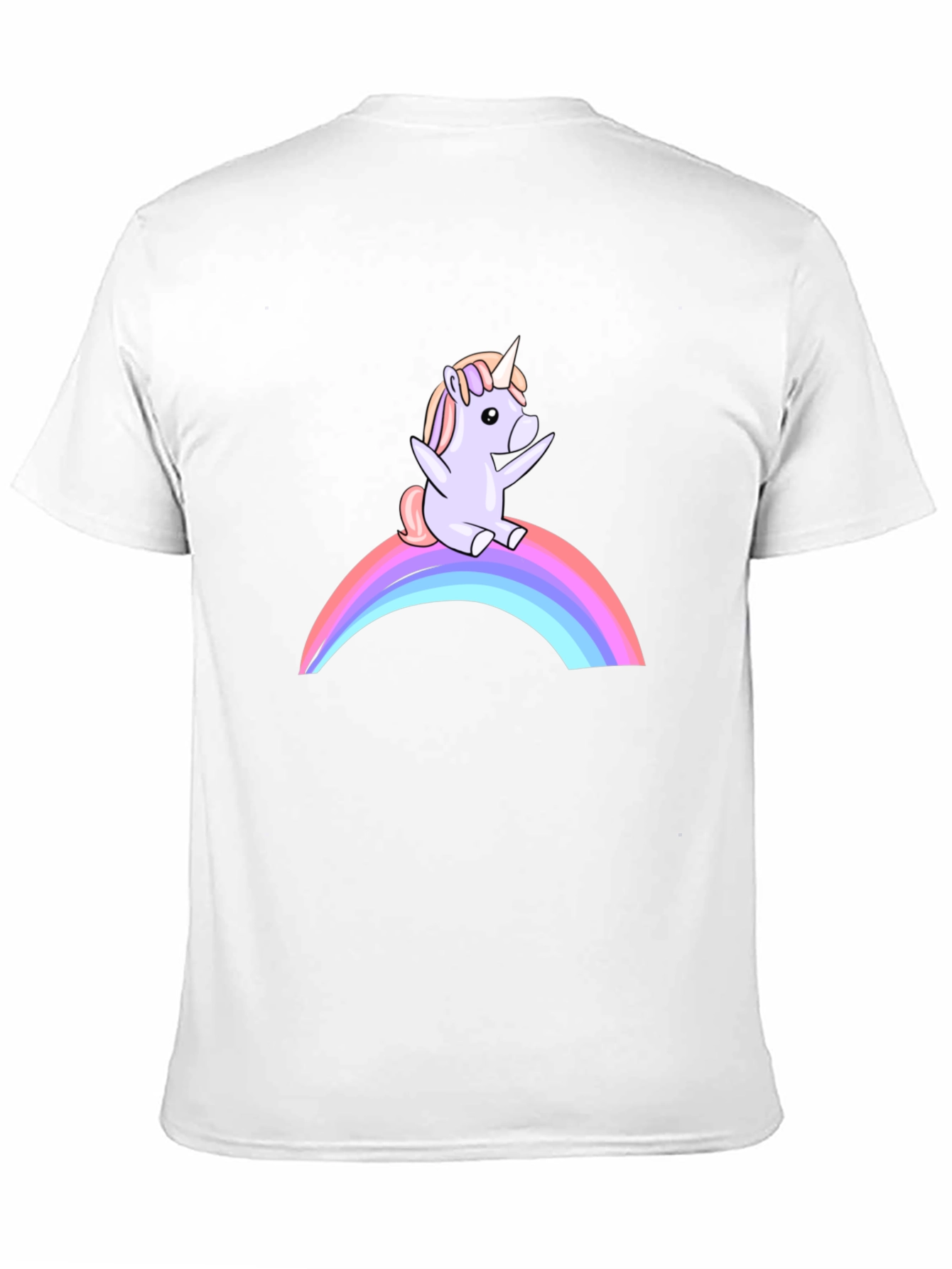 Black Unicorn Rainbow Black T-Shirt view 11