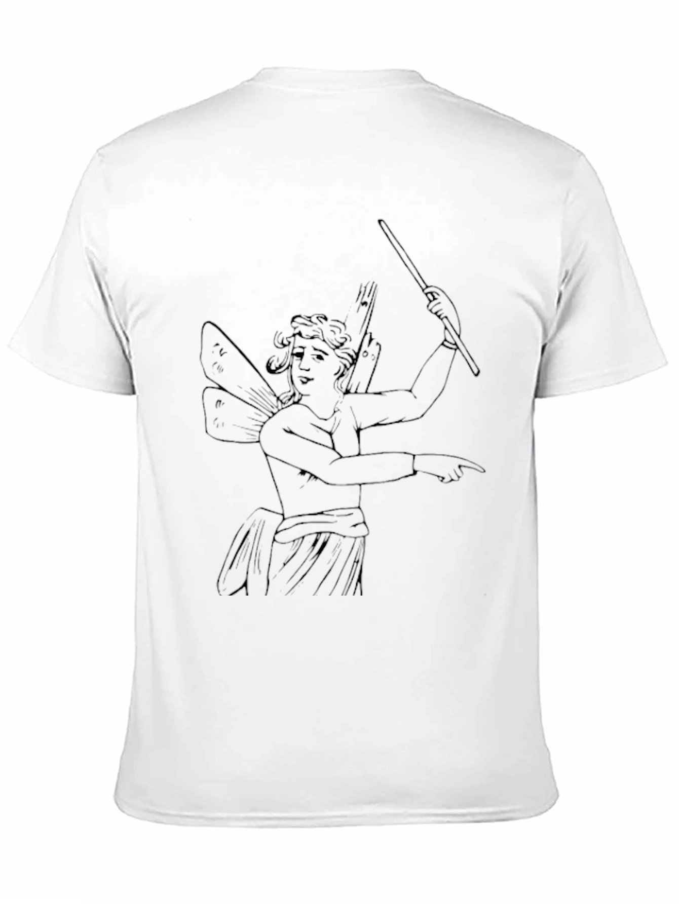 Black Fairy Angel Black Graphic Tee view 11