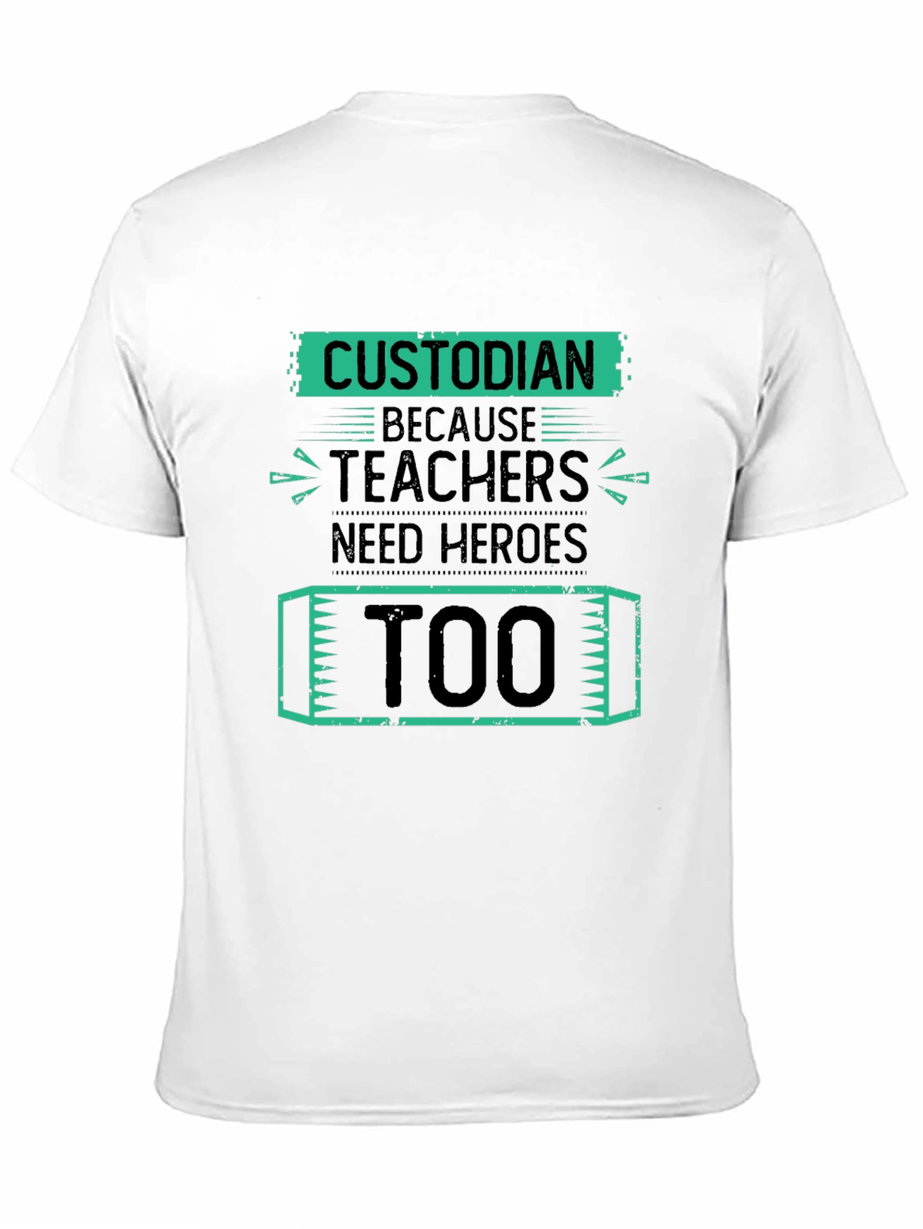 Black Custodian Hero Tee - Teacher Appreciation Gift view 11