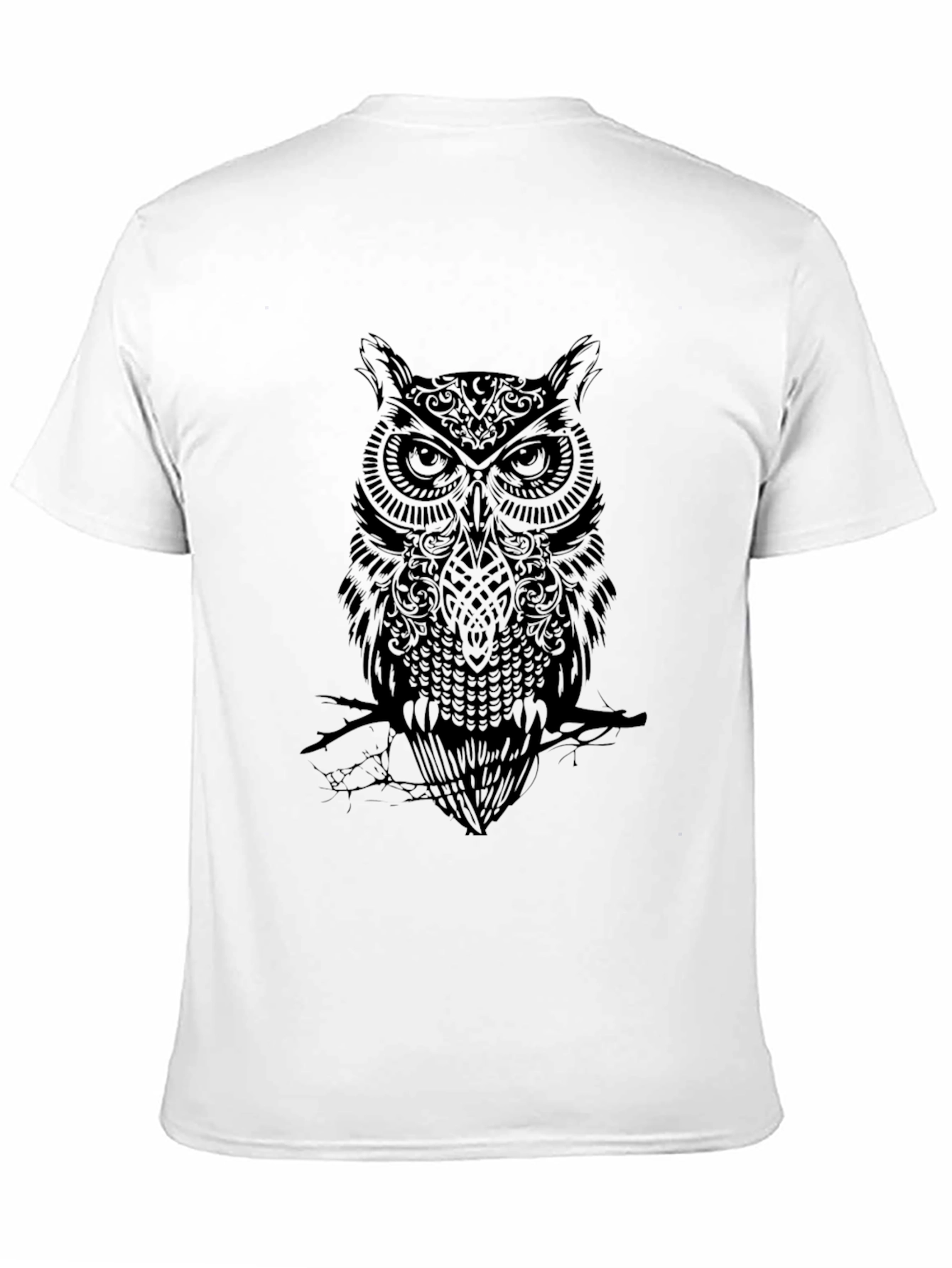 Black Black Owl Graphic Tee - Men's Crew Neck Shirt view 11