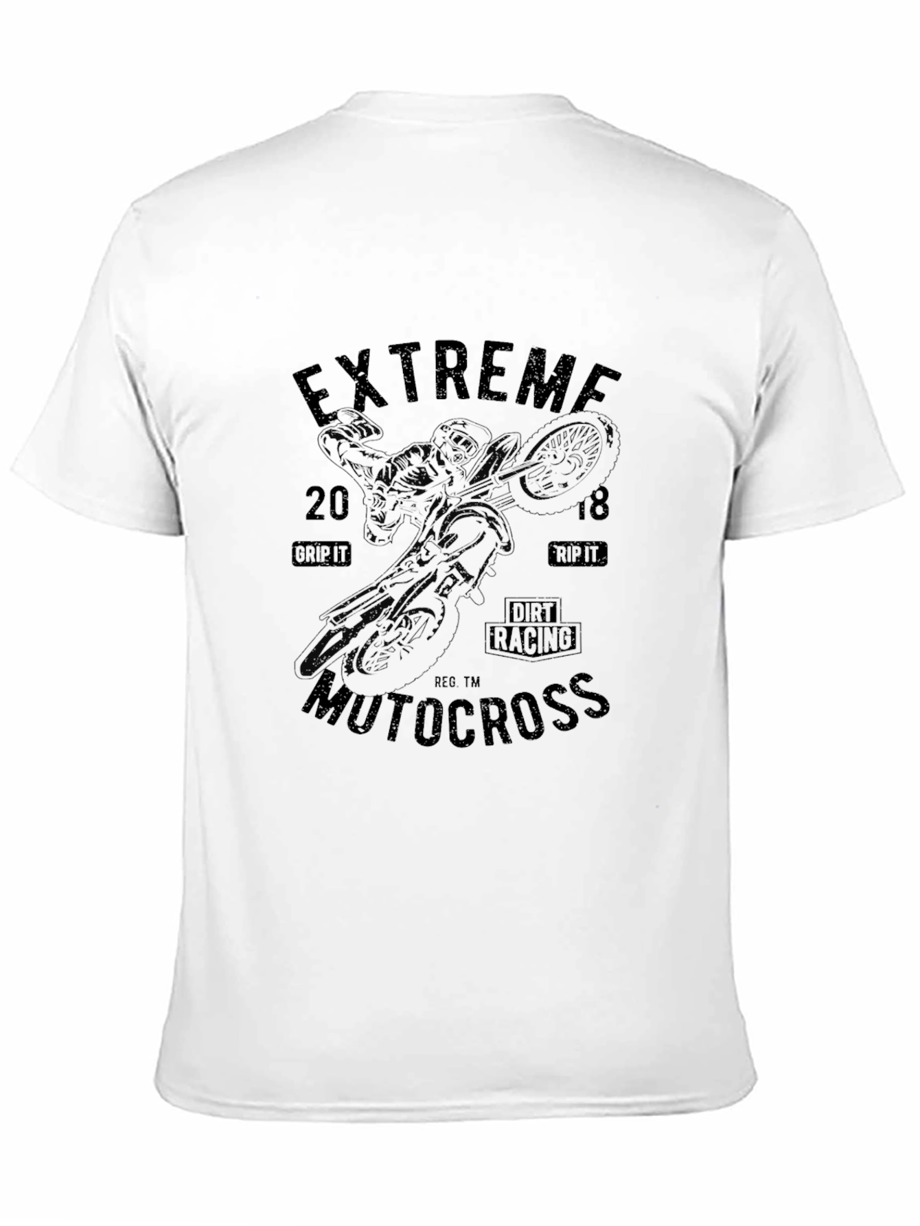 Black Extreme Motocross T-Shirt - Black Graphic Tee view 11