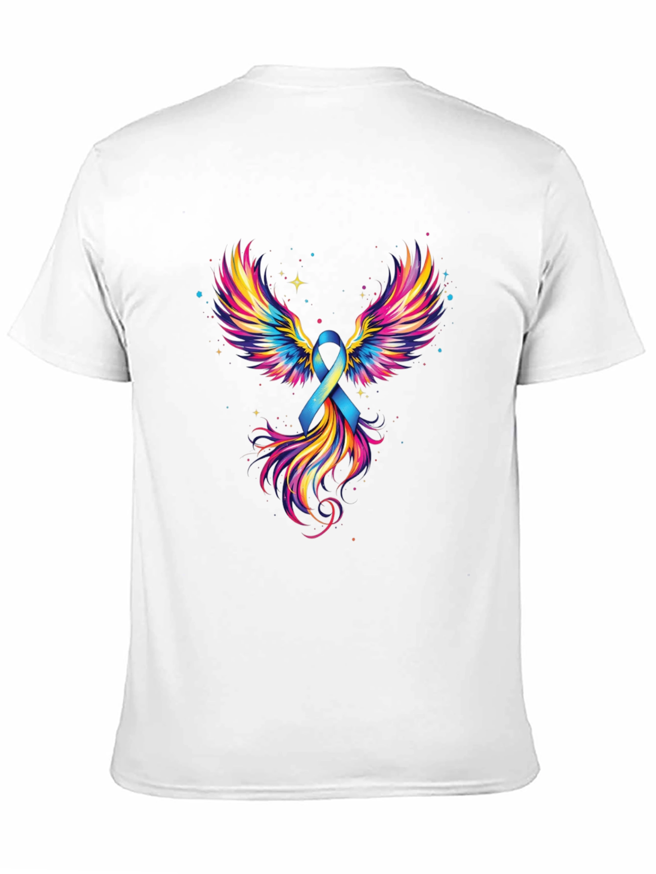 Black Ribbon Wings Graphic Tee - Awareness Shirt view 11