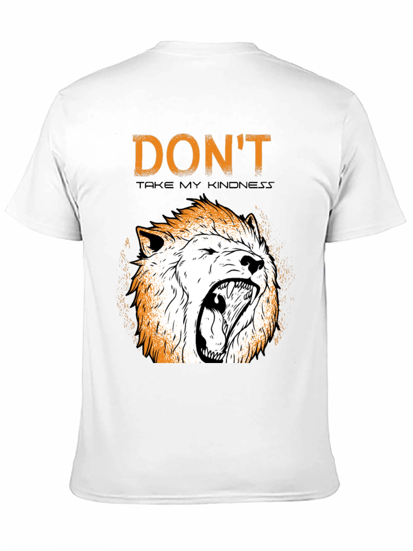 Black Don't Take My Kindness T-Shirt with Lion Graphic view 11