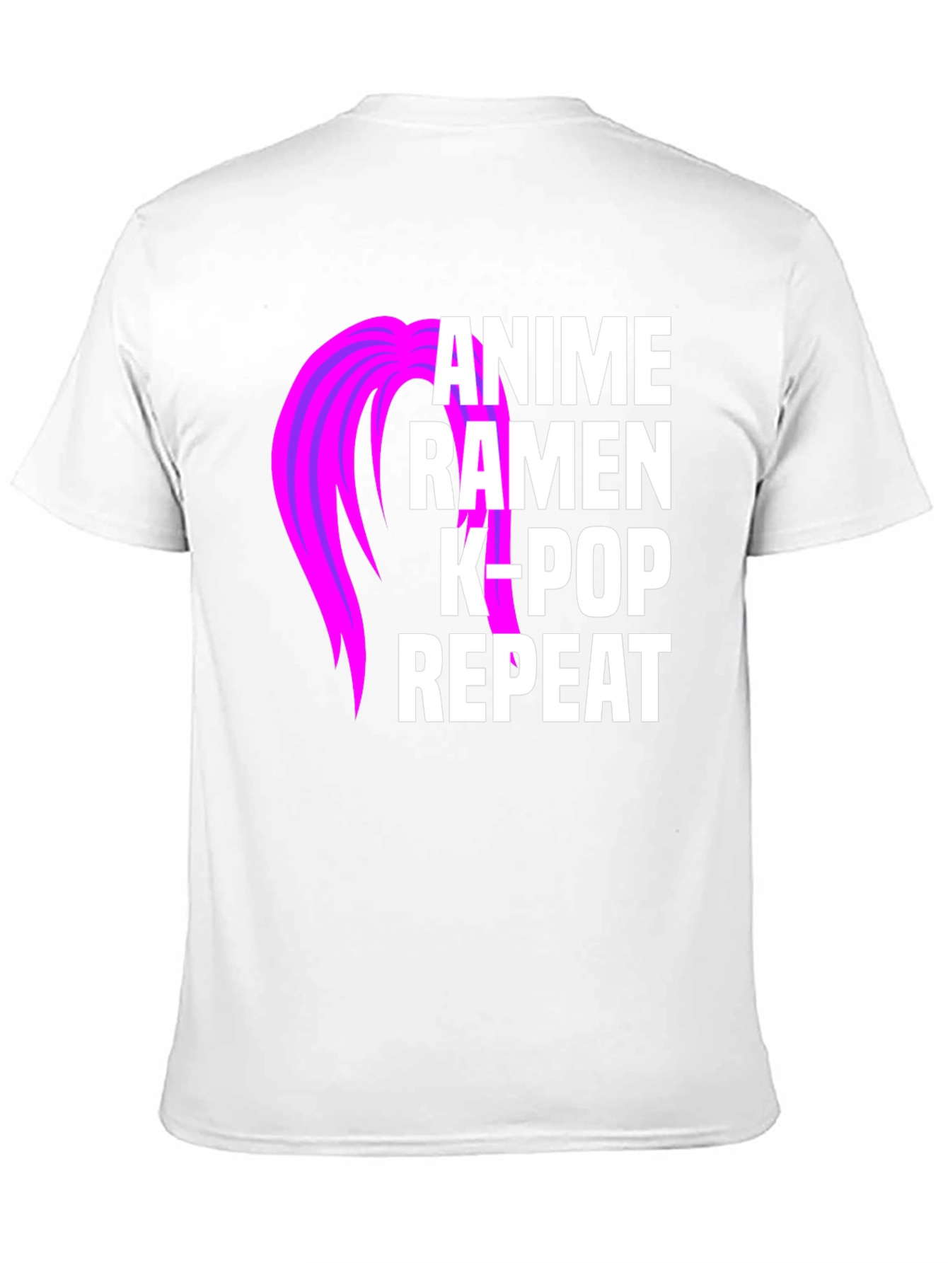 Black Anime Ramen K-Pop Repeat Graphic Tee view 11