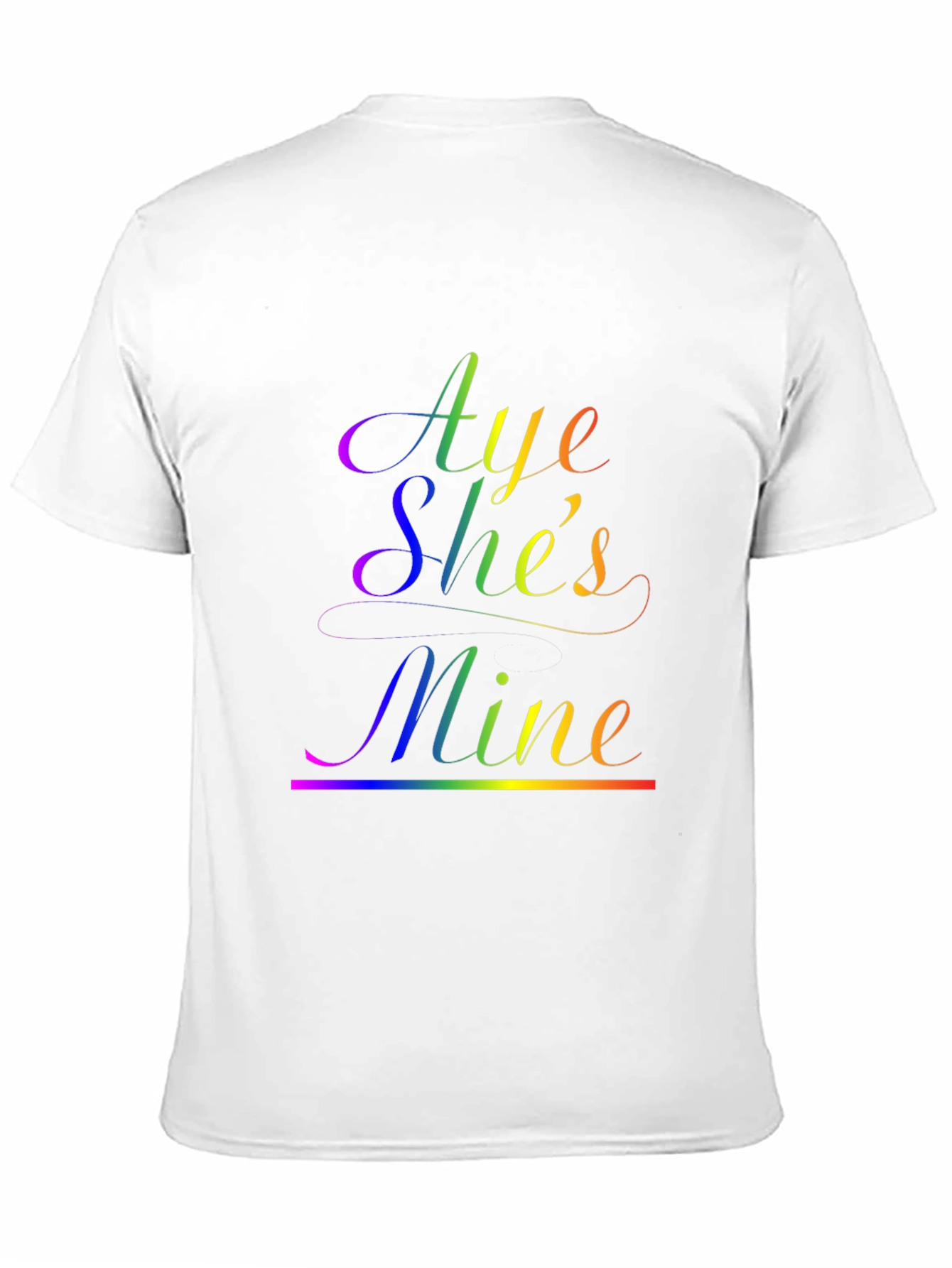 Black Aye She's Mine LGBTQ+ Pride T-Shirt view 11