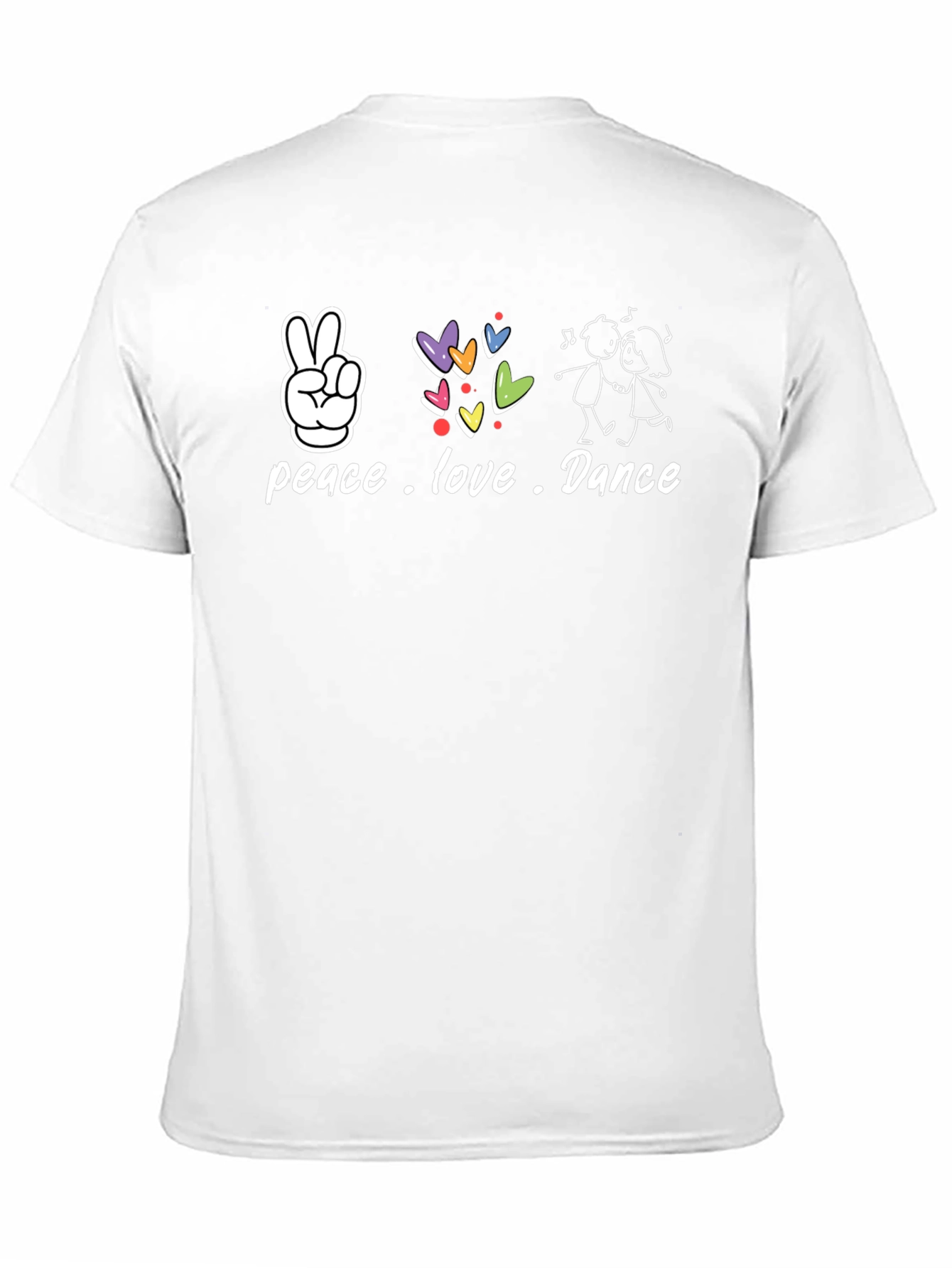 Black Peace Love Dance Graphic T-Shirt view 11