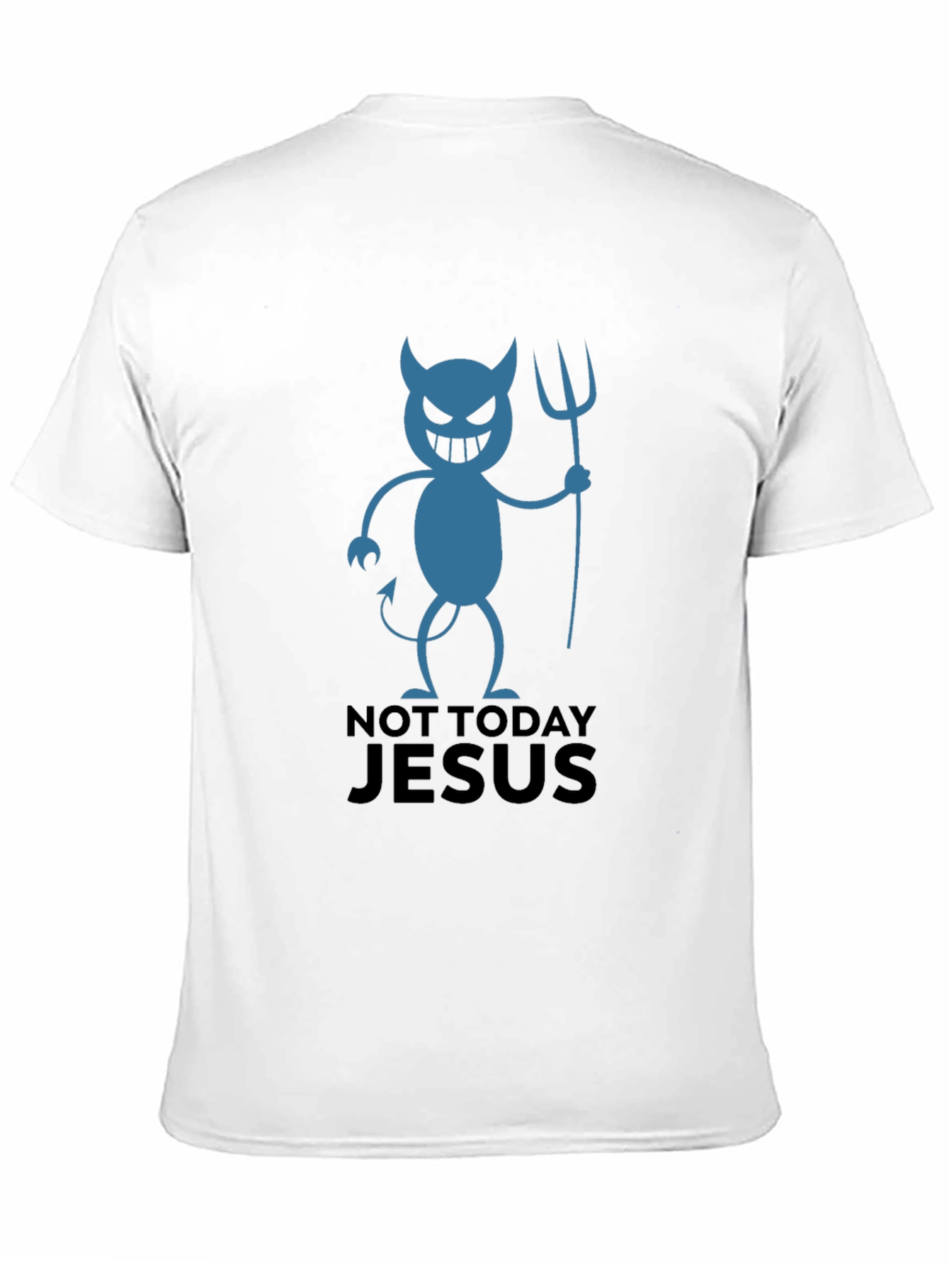 Black Not Today Jesus Devil Graphic T-Shirt view 11