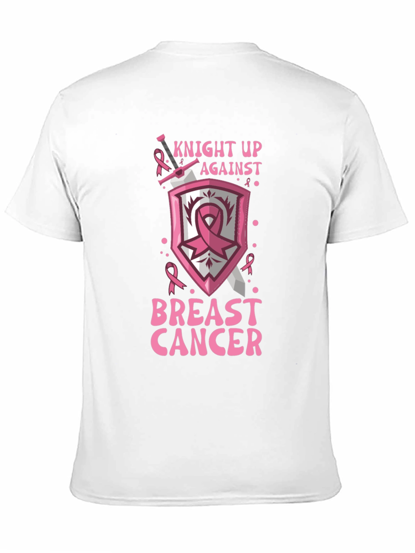 Black Knight Up Against Breast Cancer Awareness T-Shirt view 11