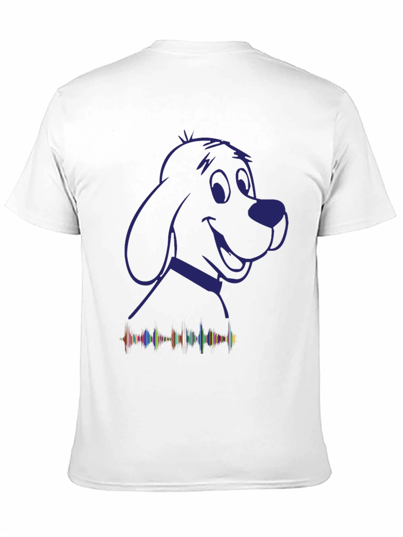 Black Dog Outline T-Shirt with Soundwave Graphic view 11