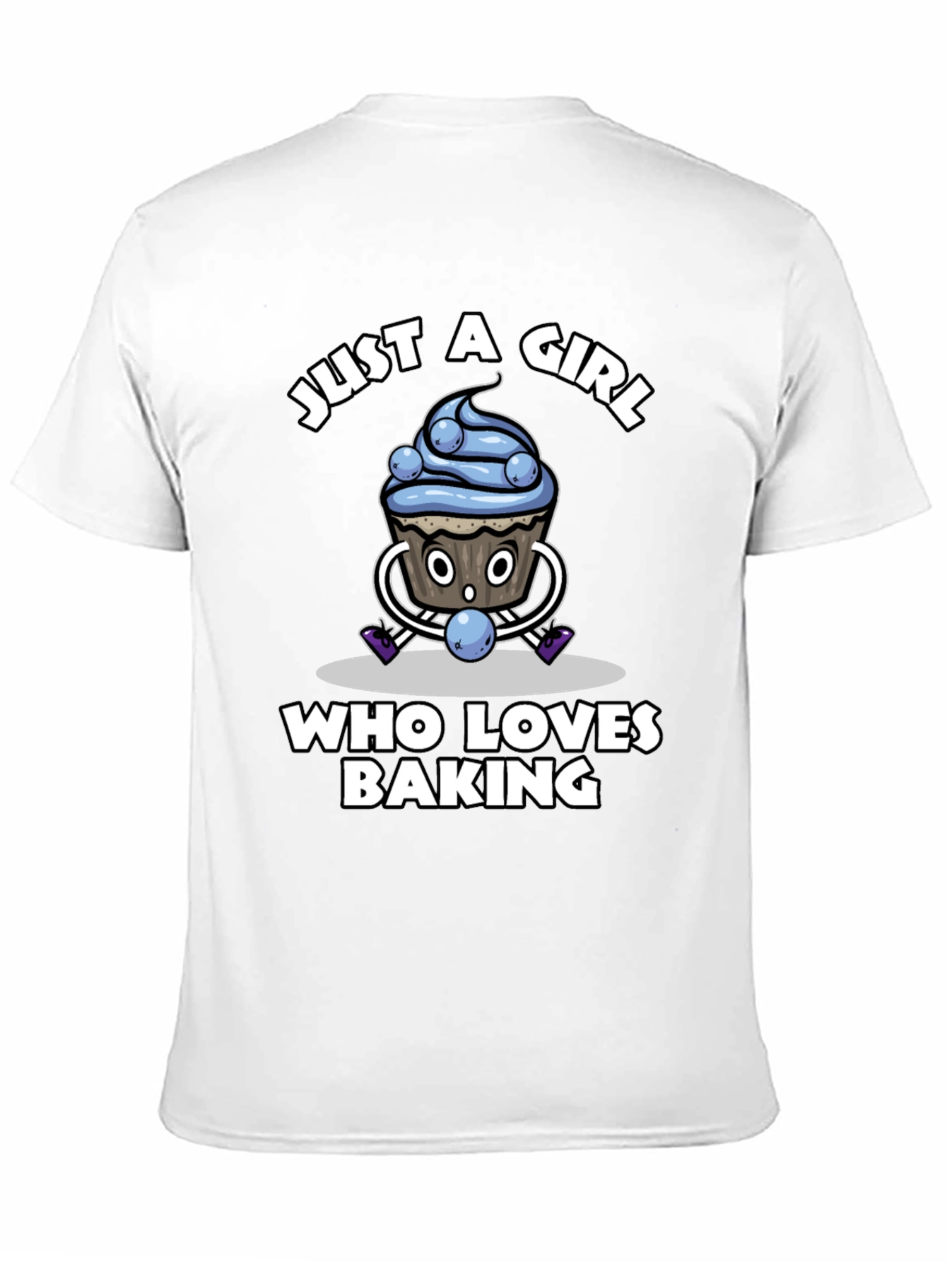 Black Just A Girl Who Loves Baking T-Shirt view 11