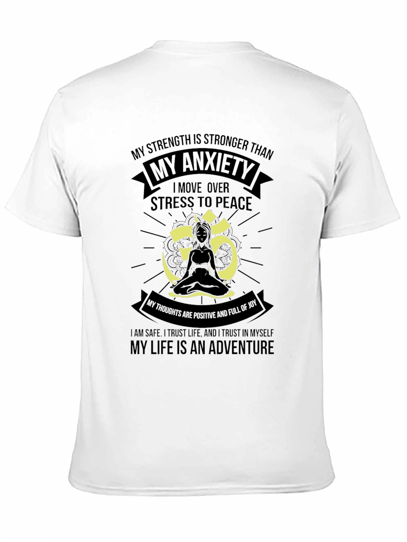 Black My Anxiety Black T-Shirt for Men - Adventure Life Tee view 11