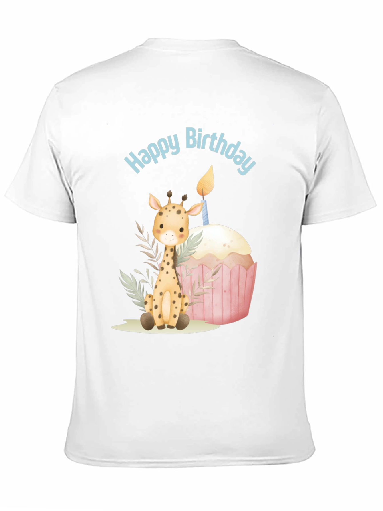 Black Giraffe Birthday Tee view 11