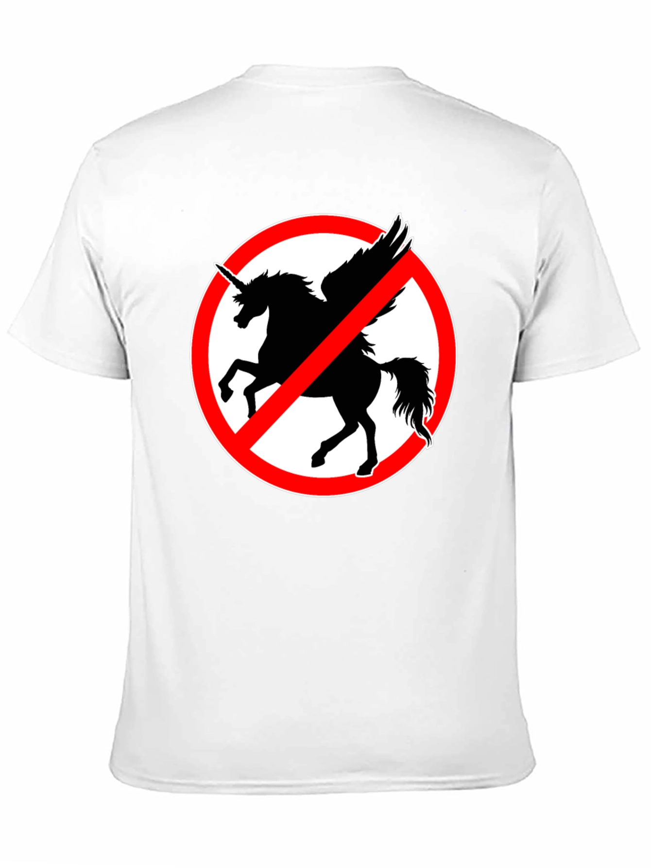 Black No Unicorns T-Shirt - Men's Black Crew Neck Tee view 11