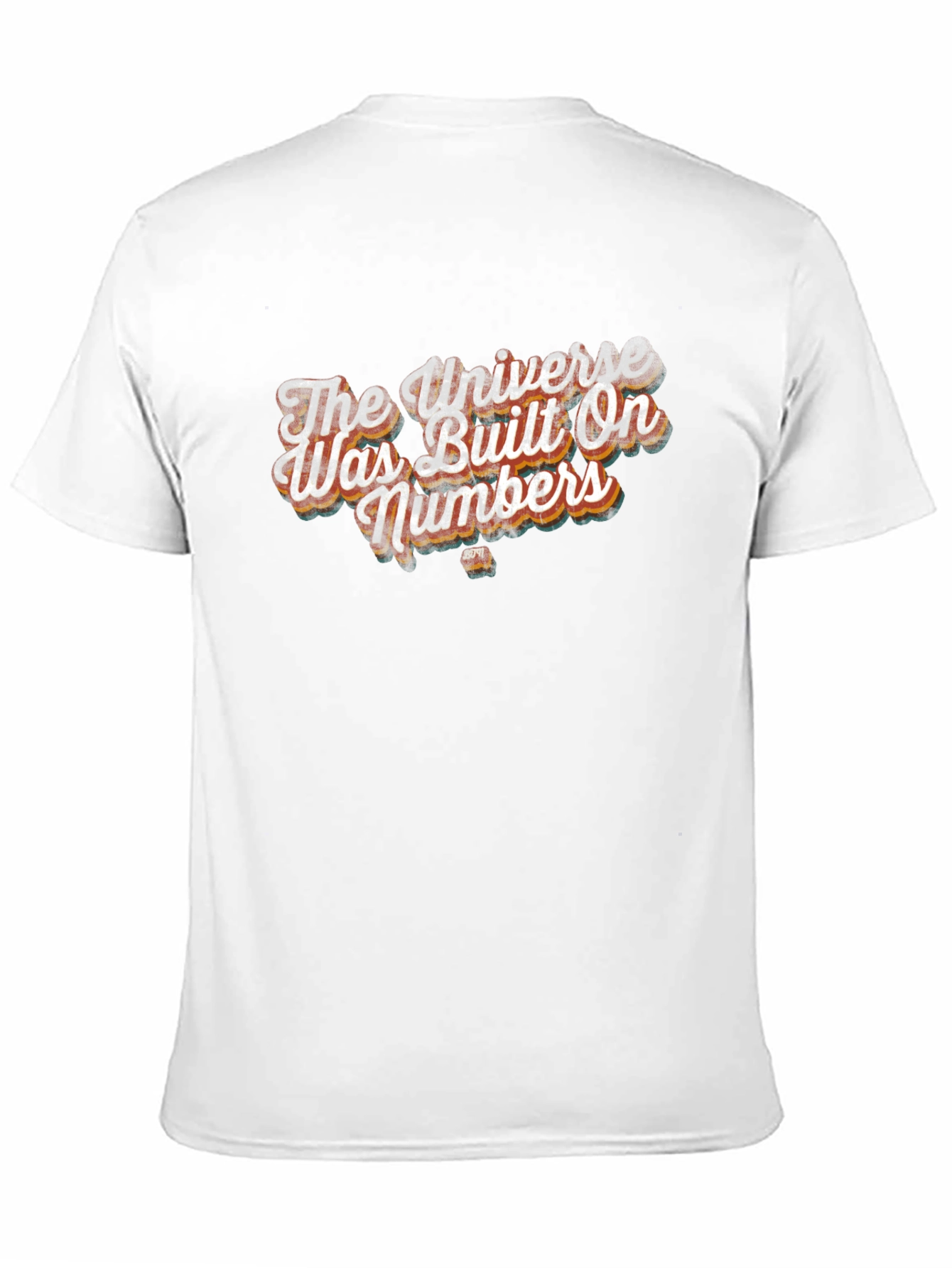 Black Universe Built On Numbers Graphic Tee view 11