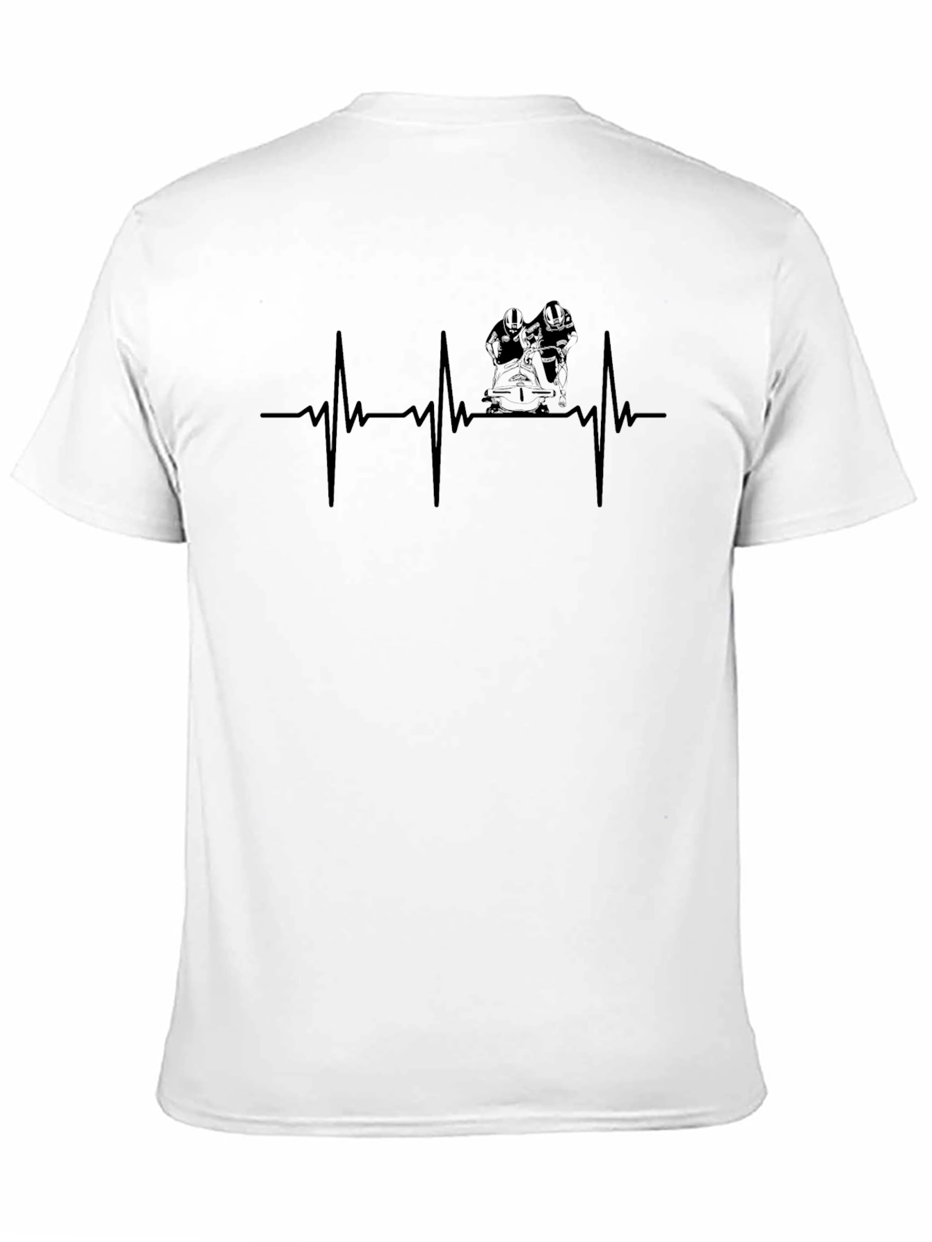 Black Firefighter Heartbeat Graphic T-Shirt view 11